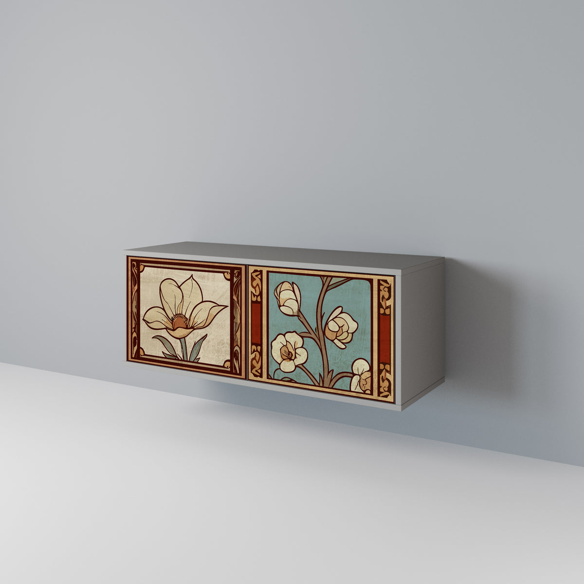 TIMELESS FLORA Συμπαγές έπιπλο τηλεόρασης 2-θυρών