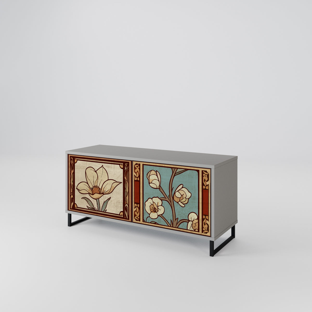 TIMELESS FLORA Συμπαγές έπιπλο τηλεόρασης 2-θυρών