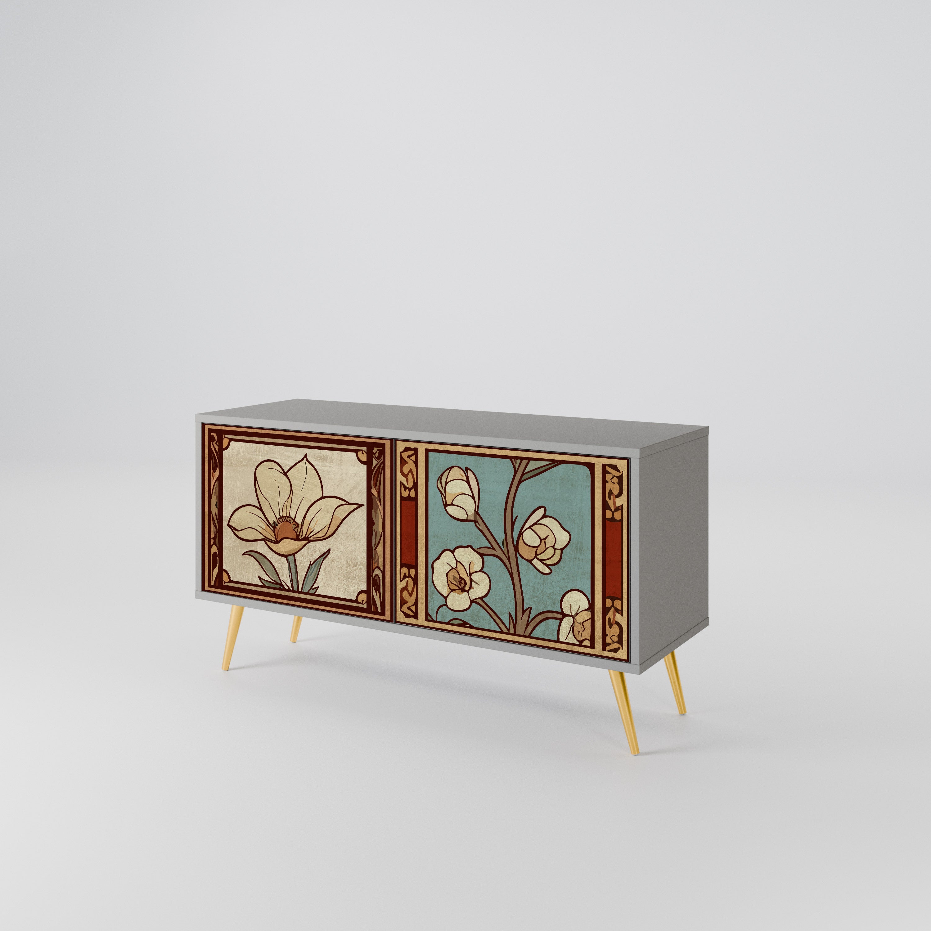 TIMELESS FLORA Compact 2-Door TV Cabinet