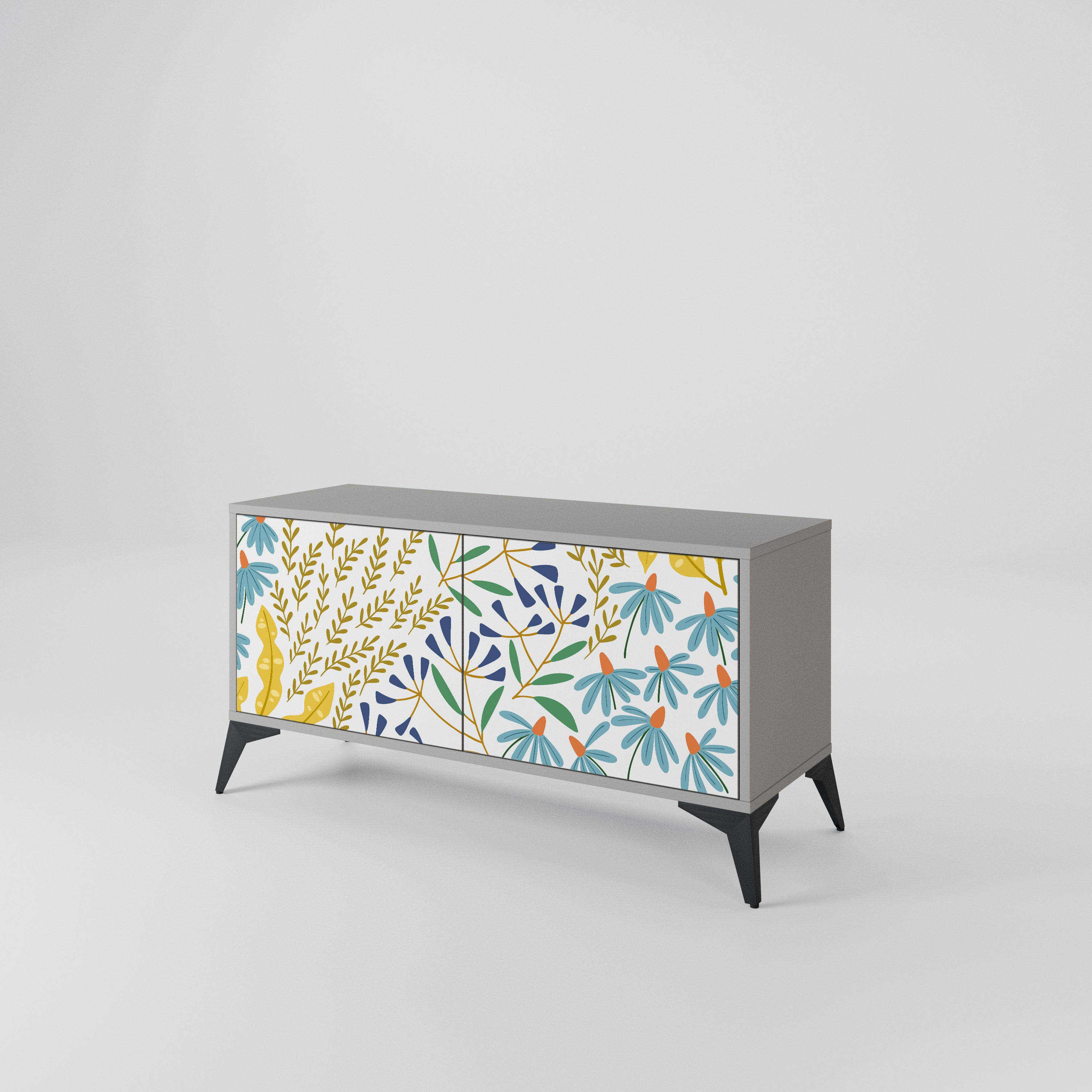 HELLO SPRING Compact 2-Door TV Cabinet