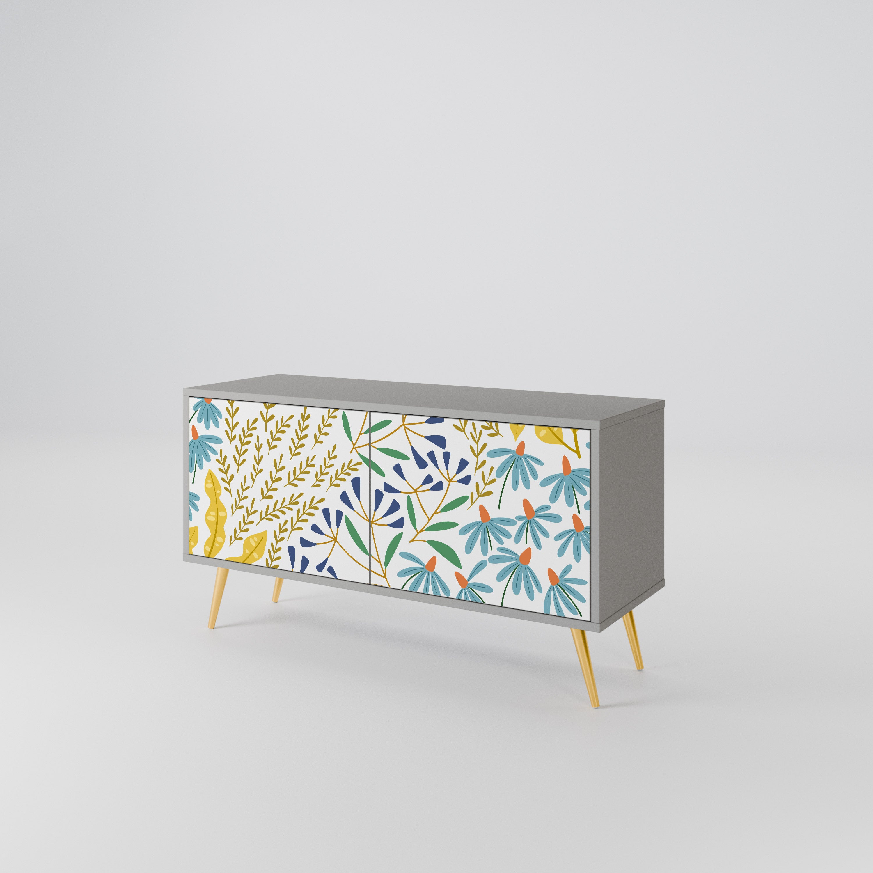 HELLO SPRING Compact 2-Door TV Cabinet