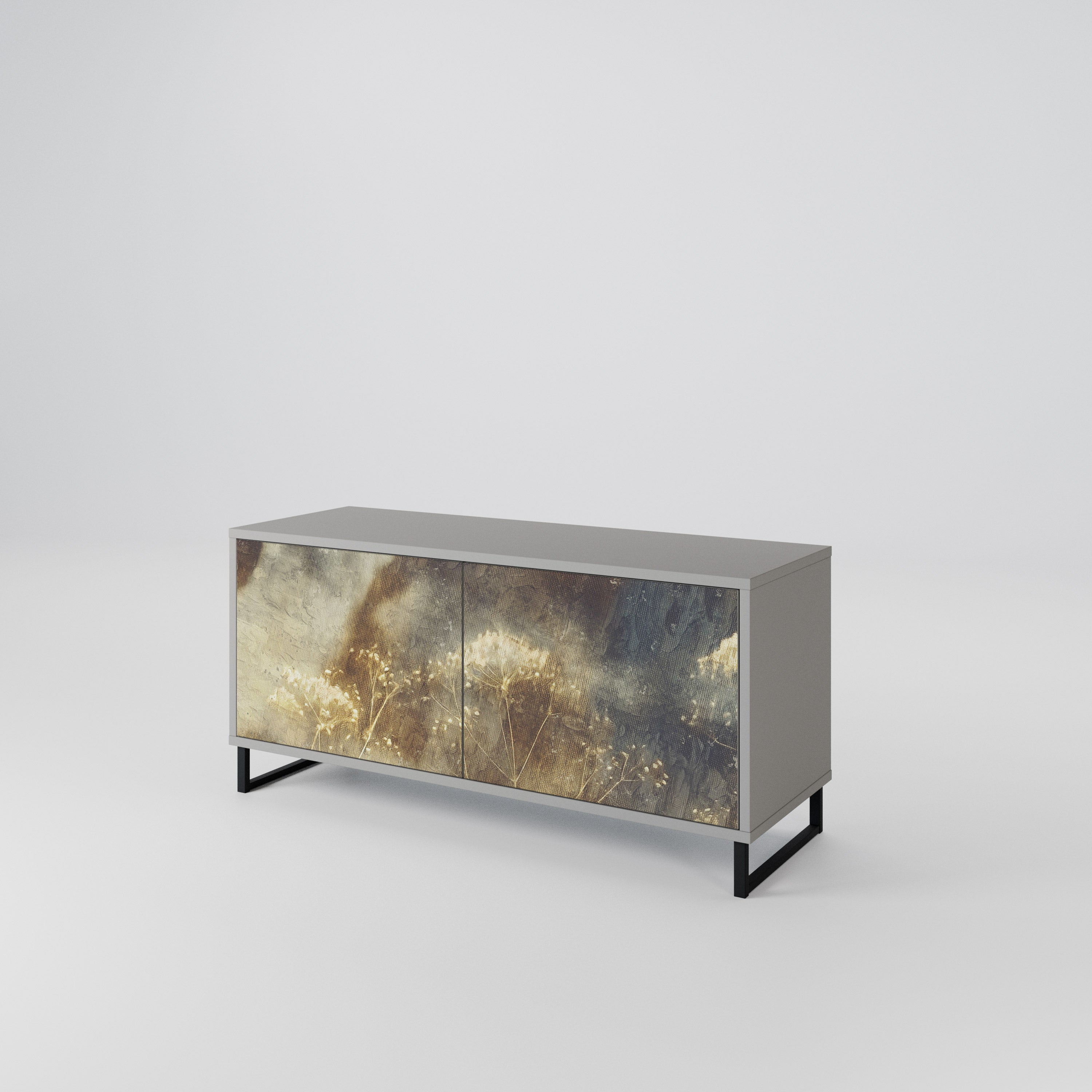 GENTLE POWER Compact 2-Door TV Cabinet