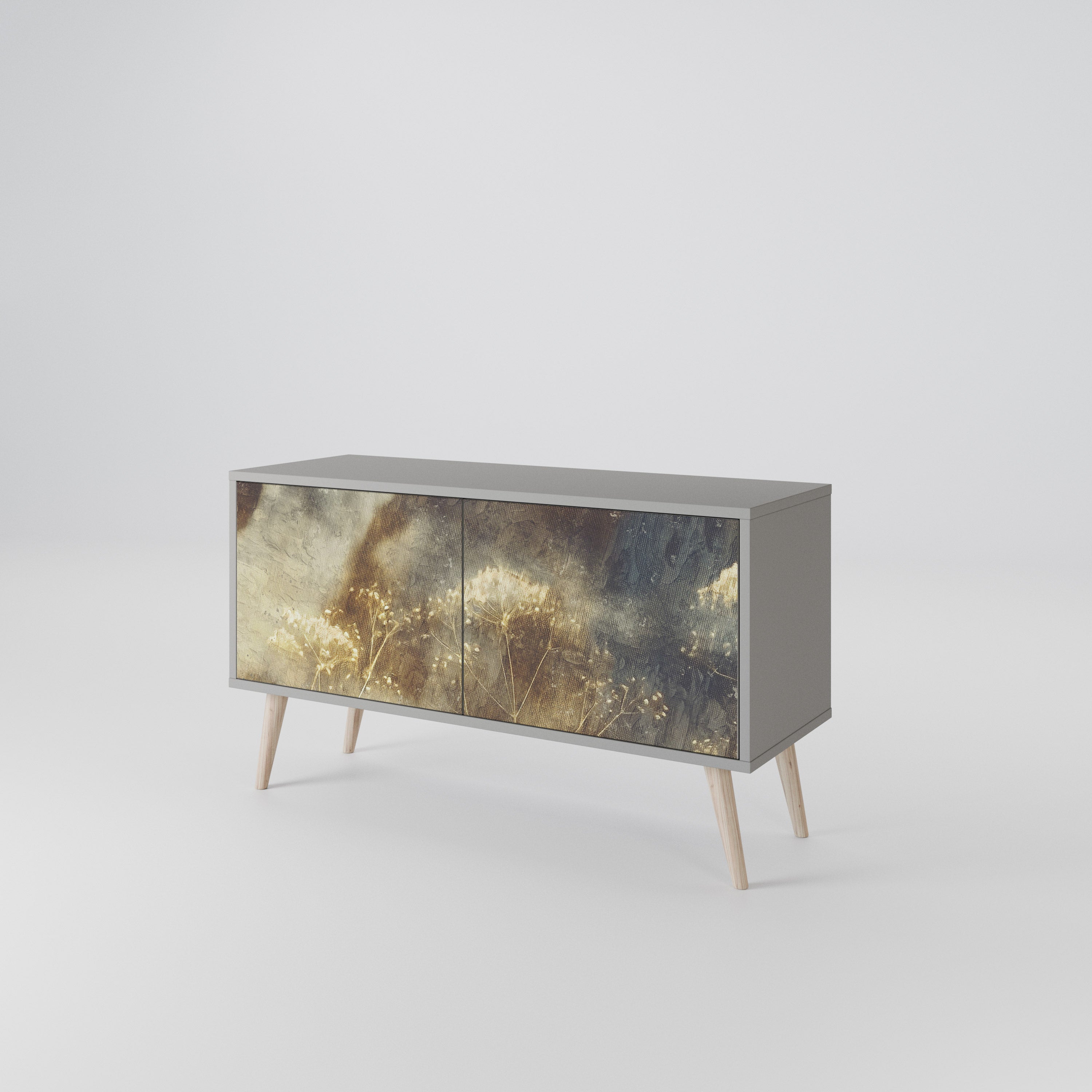 GENTLE POWER Compact 2-Door TV Cabinet