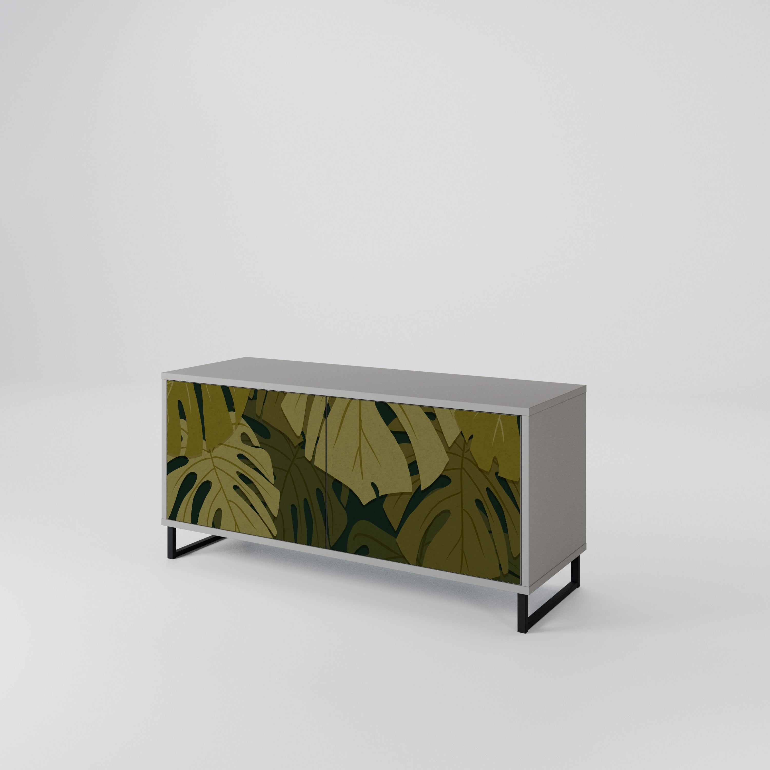 TROPICAL BEAUTY Compact 2-Door TV Cabinet