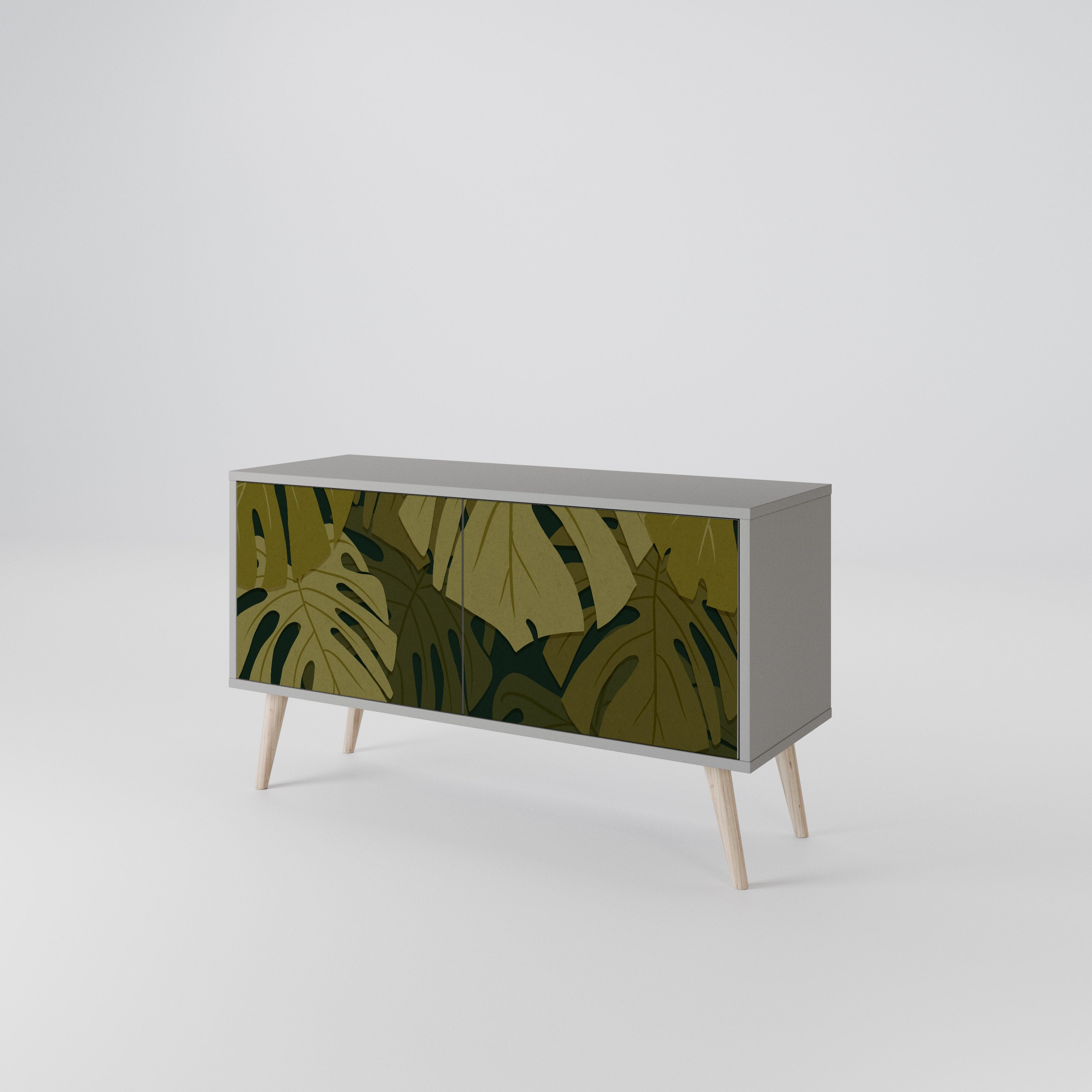 TROPICAL BEAUTY Compact 2-Door TV Cabinet