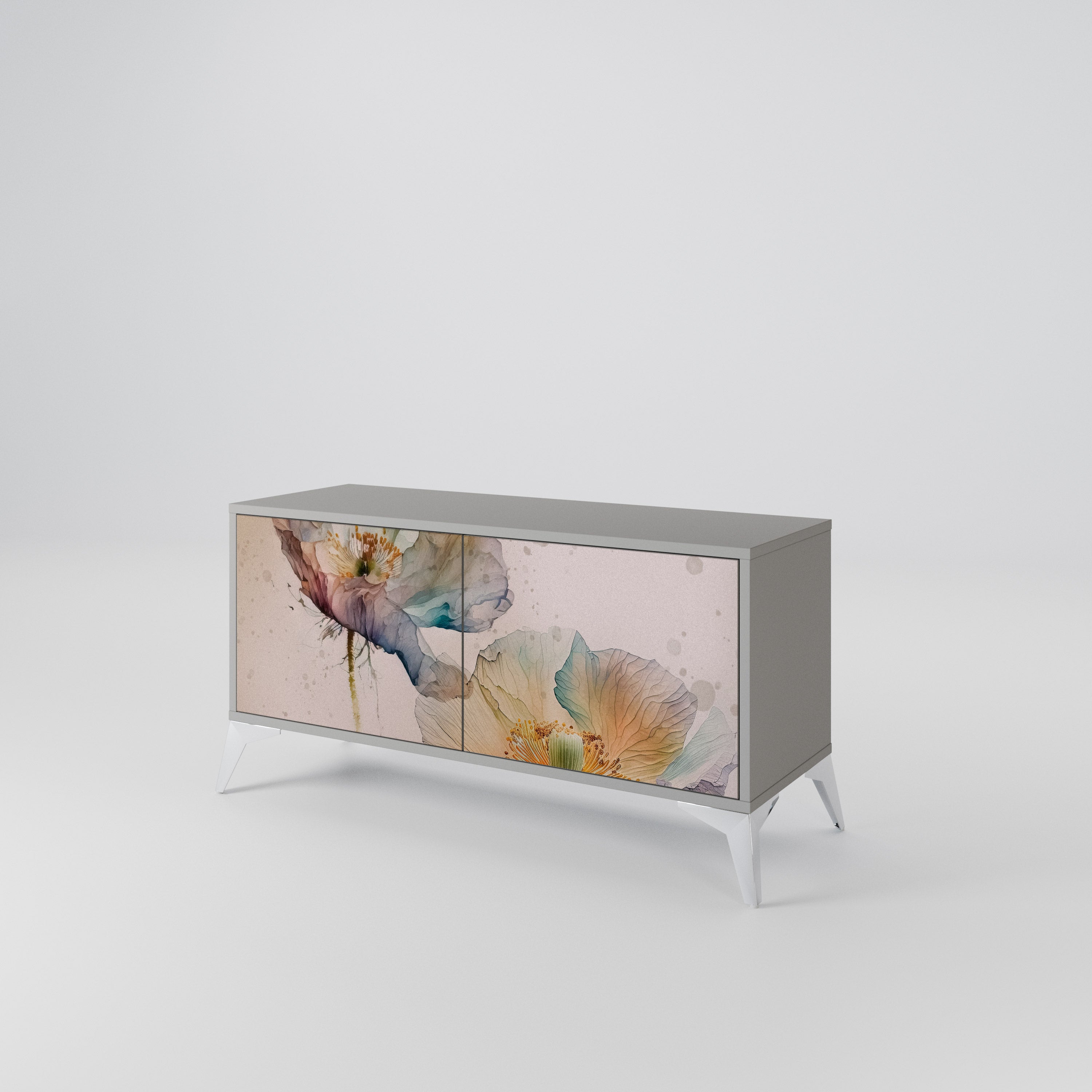 SOFTEN POPPY Compact 2-Door TV Cabinet