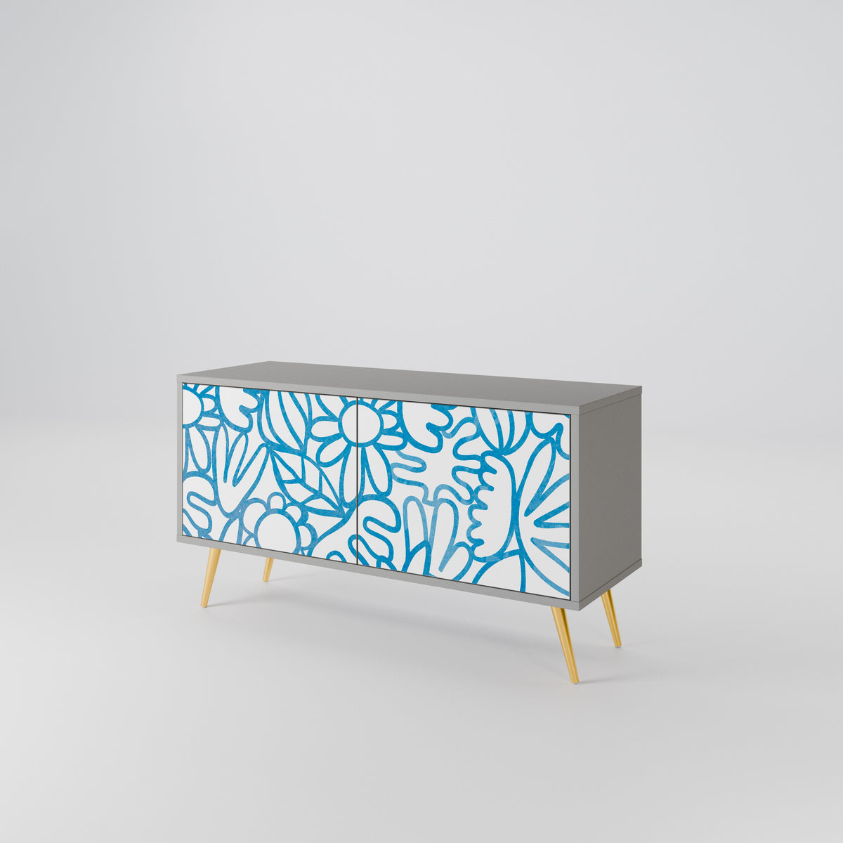BLOOMY MORNING Compact 2-Door TV Cabinet