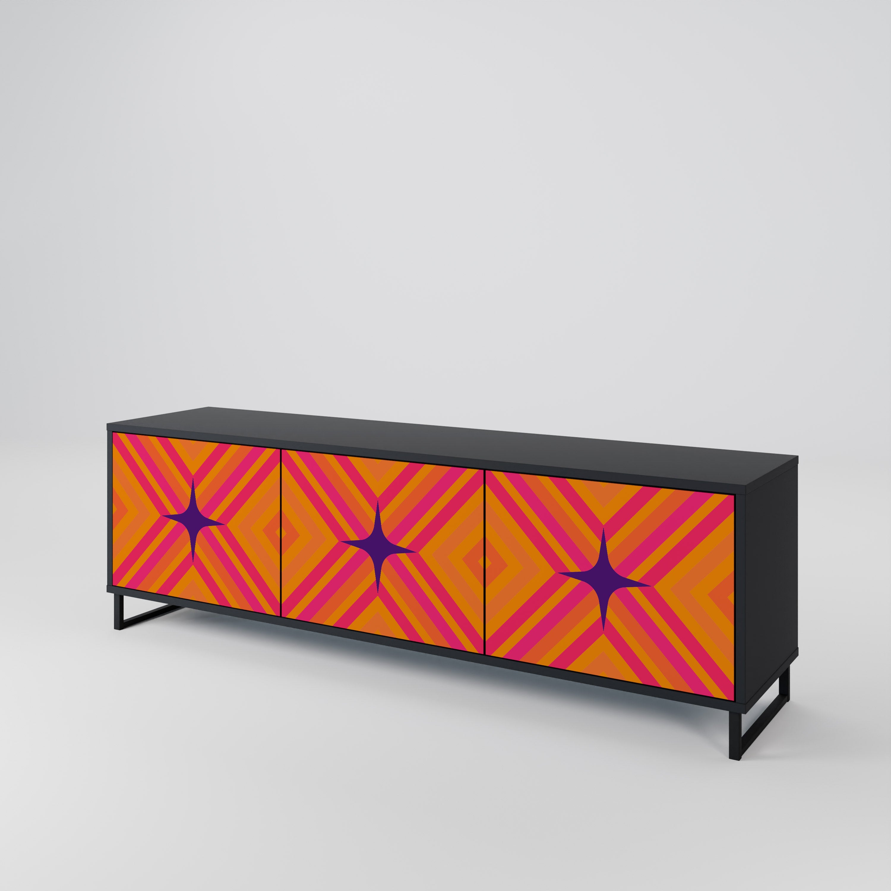 GEOMETRIC BRILLIANCE 3-Door TV Cabinet