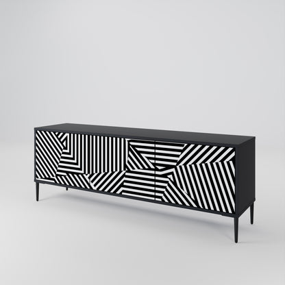 ILLUSIONARY LATTICE 3-Door TV Cabinet