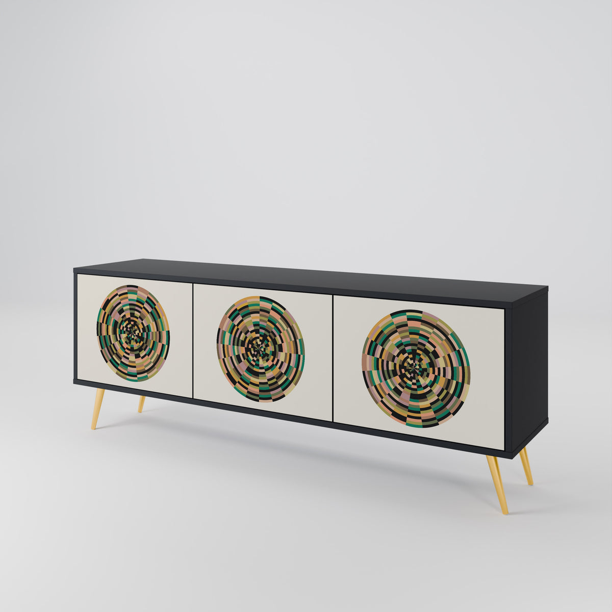 GREEN CIRCLES Έπιπλο τηλεόρασης 3-θυρών