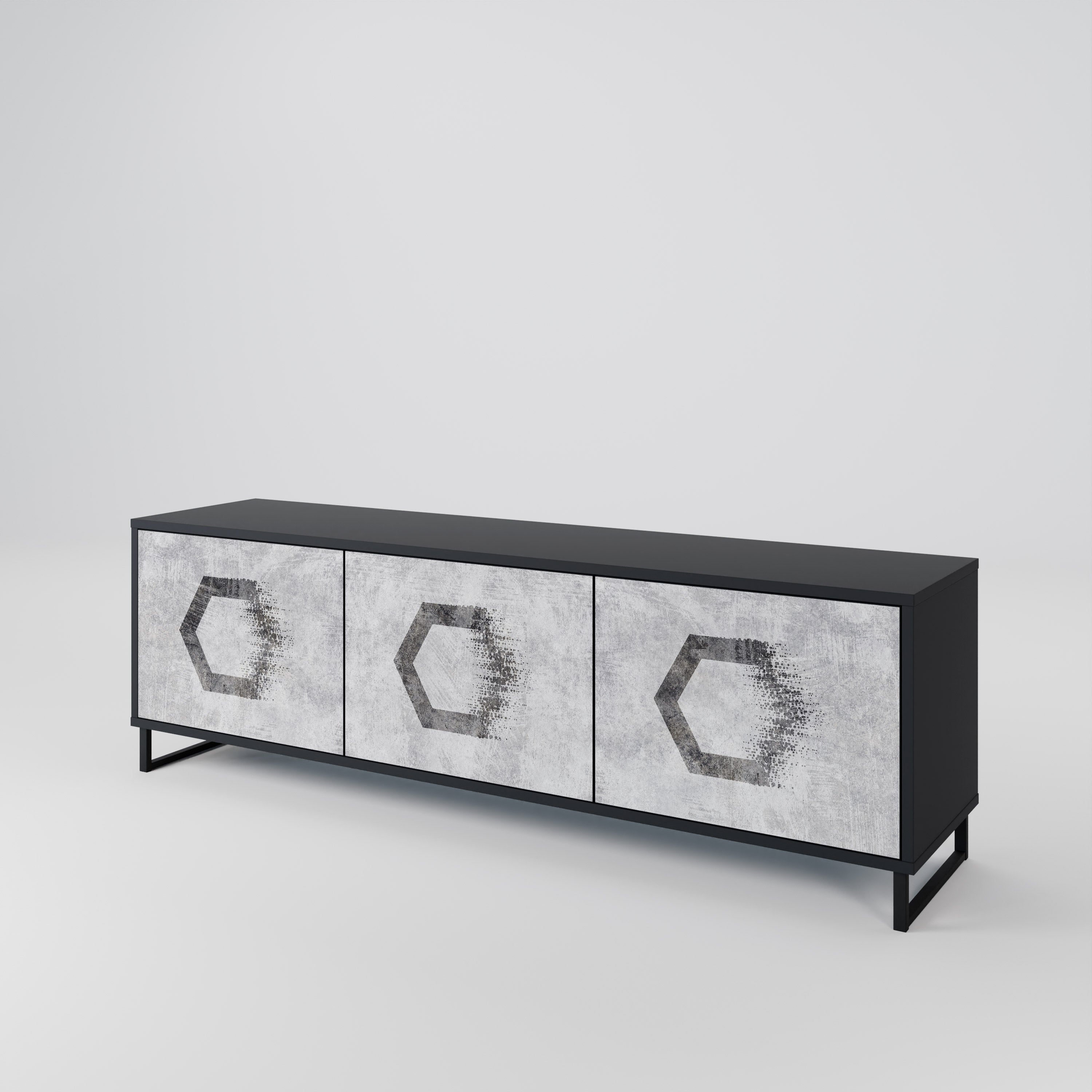 HEXAGONAL FIGURES Έπιπλο τηλεόρασης 3-θυρών