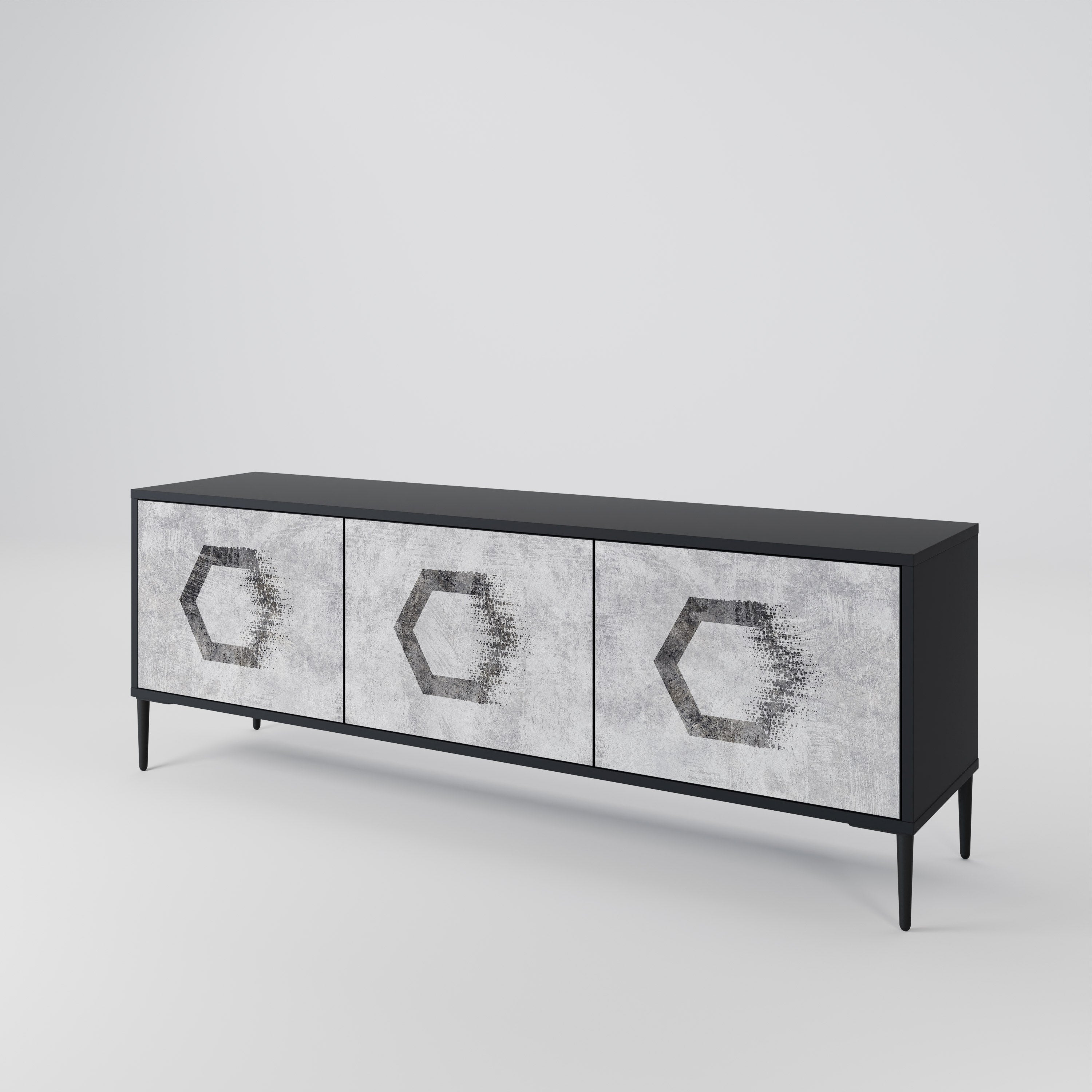 HEXAGONAL FIGURES Έπιπλο τηλεόρασης 3-θυρών