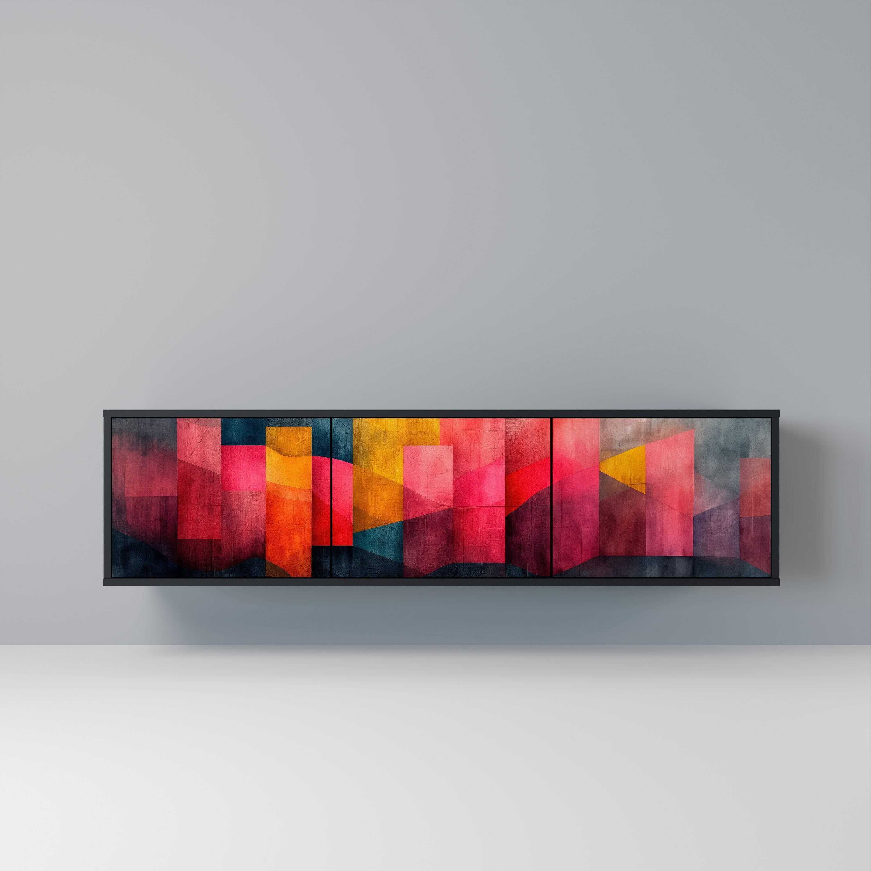 Βάση τηλεόρασης COLORFUL SOUNDS 3 θυρών σε μαύρο φινίρισμα