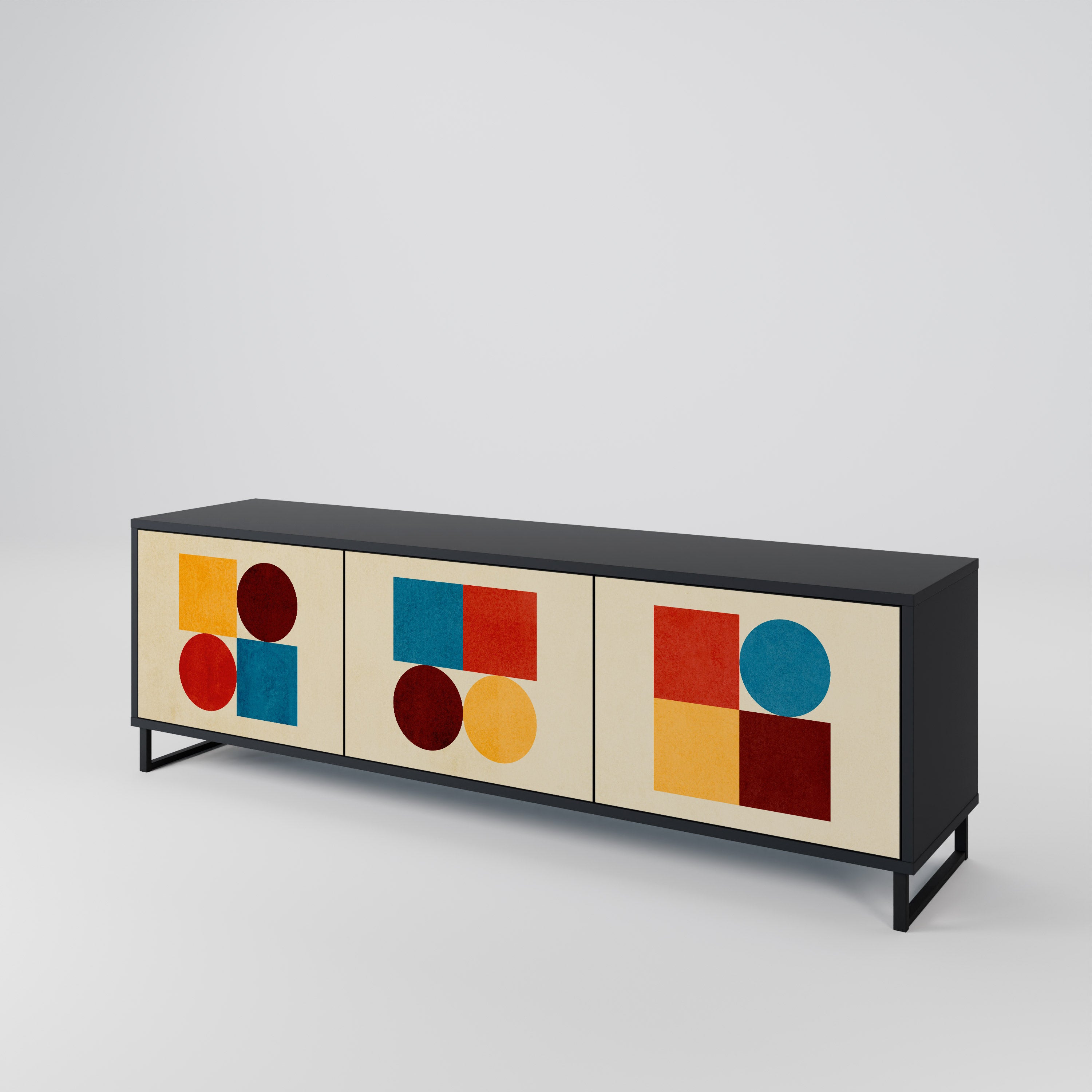 GEOMETRIC PUZZLE Έπιπλο τηλεόρασης 3-θυρών