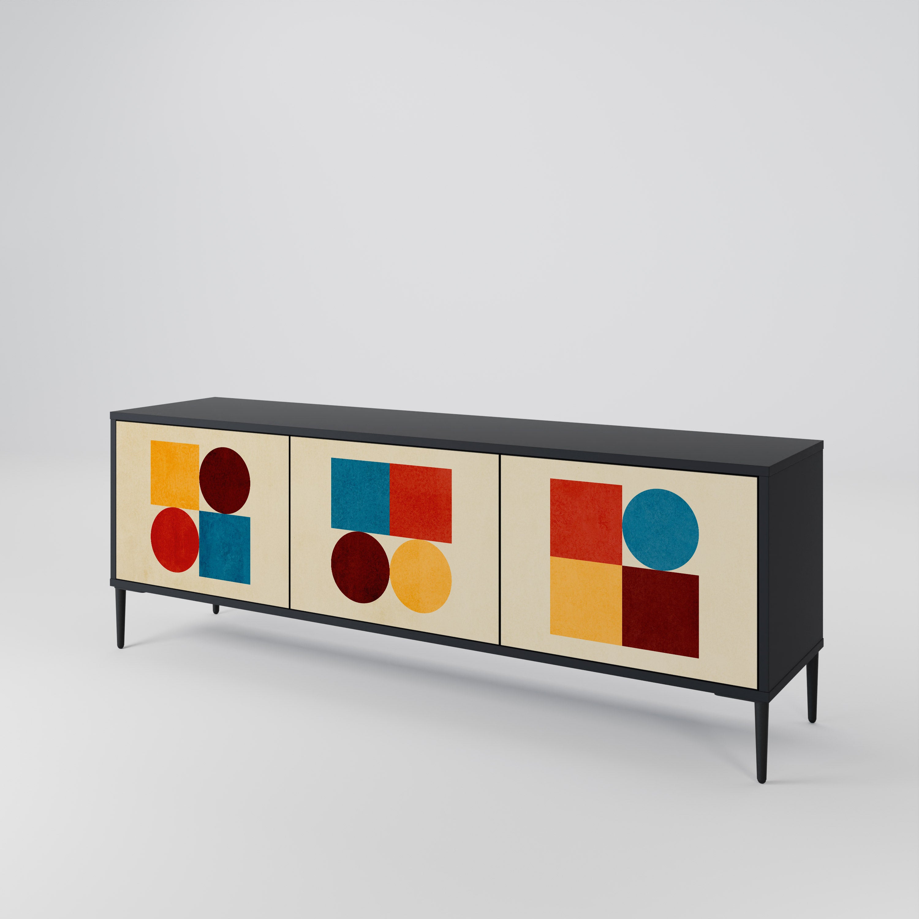 GEOMETRIC PUZZLE Έπιπλο τηλεόρασης 3-θυρών