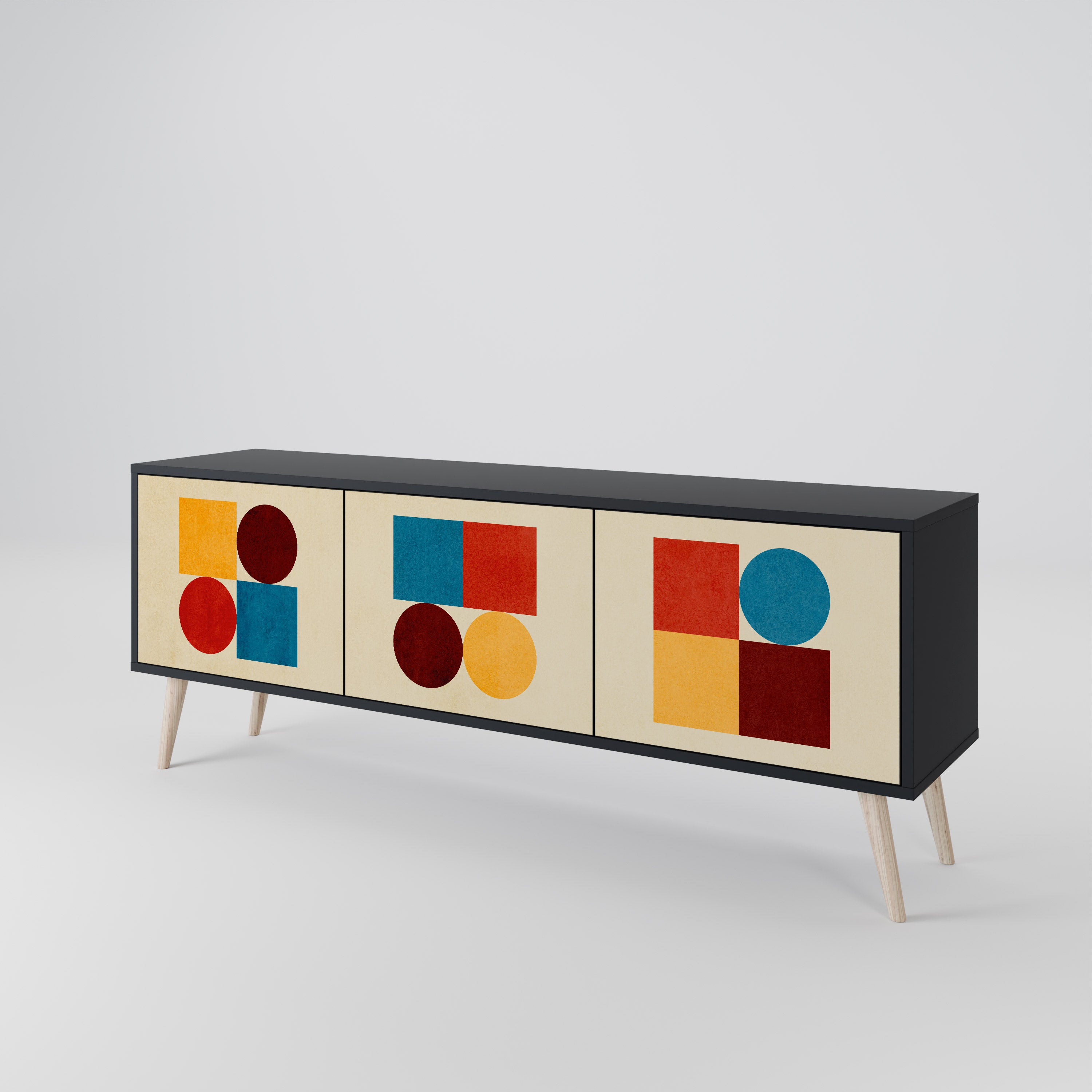 GEOMETRIC PUZZLE Έπιπλο τηλεόρασης 3-θυρών