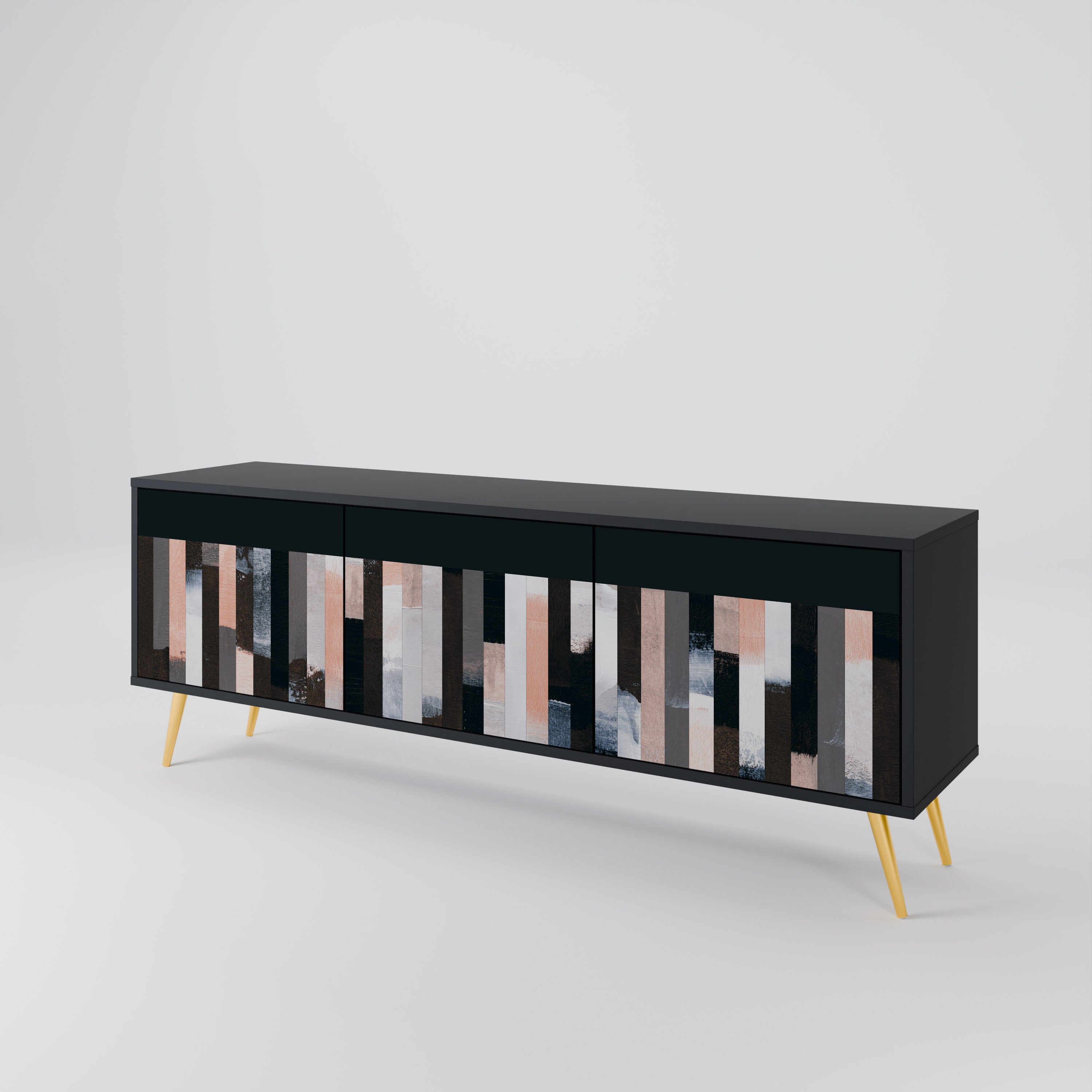 COLLAGE OF RECTANGLES Έπιπλο τηλεόρασης 3-θυρών