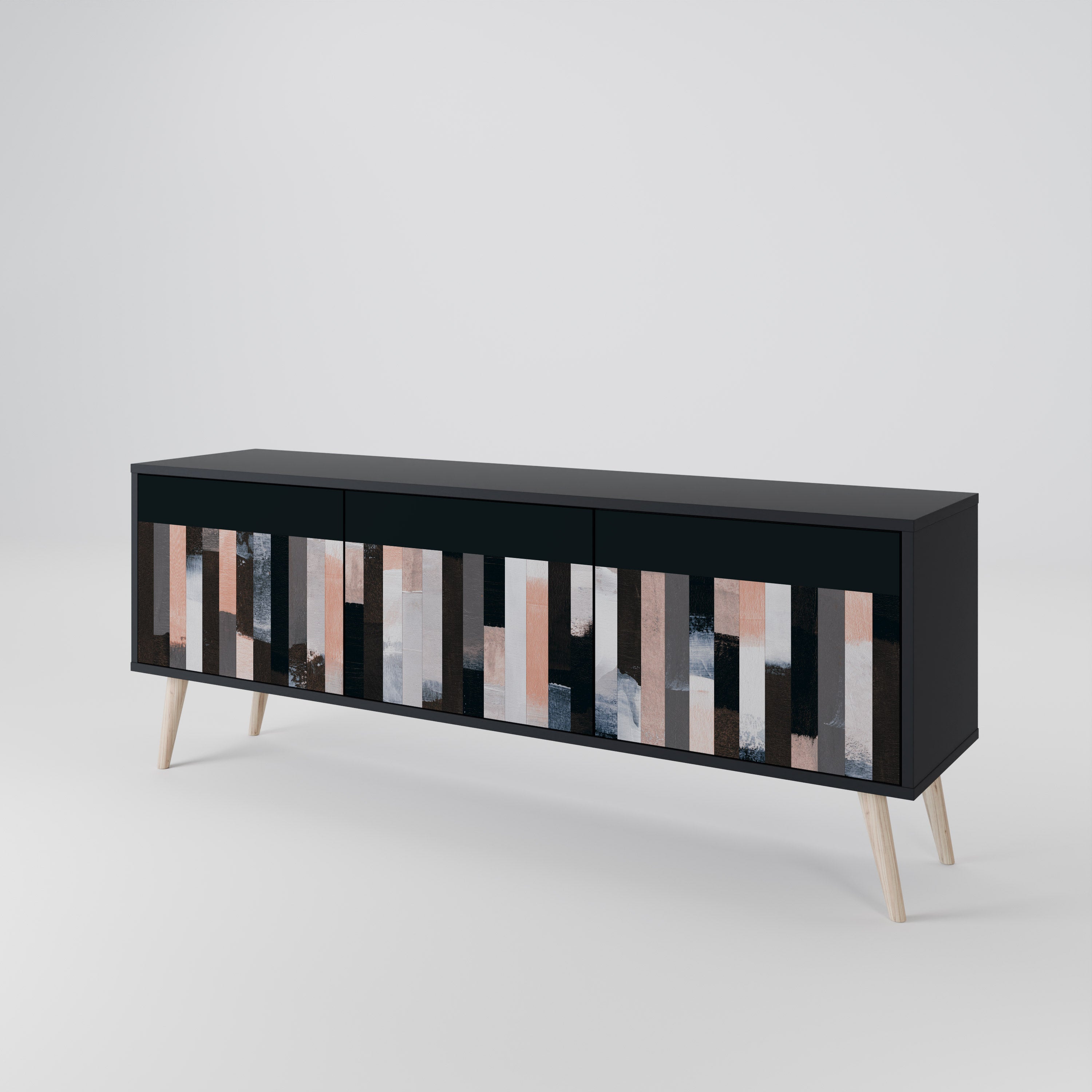 COLLAGE OF RECTANGLES Έπιπλο τηλεόρασης 3-θυρών