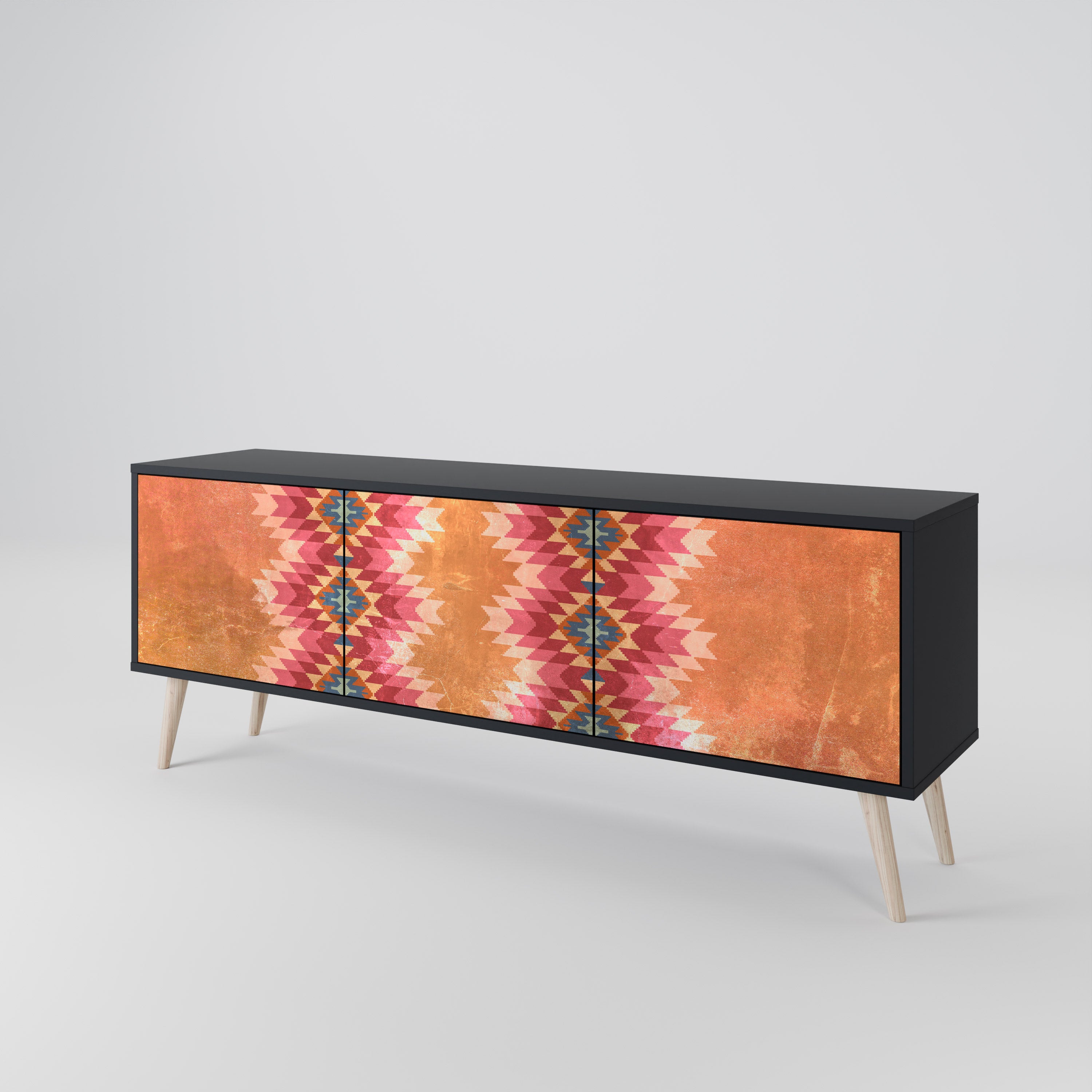 INDIAN FOLK 3-Door TV Cabinet