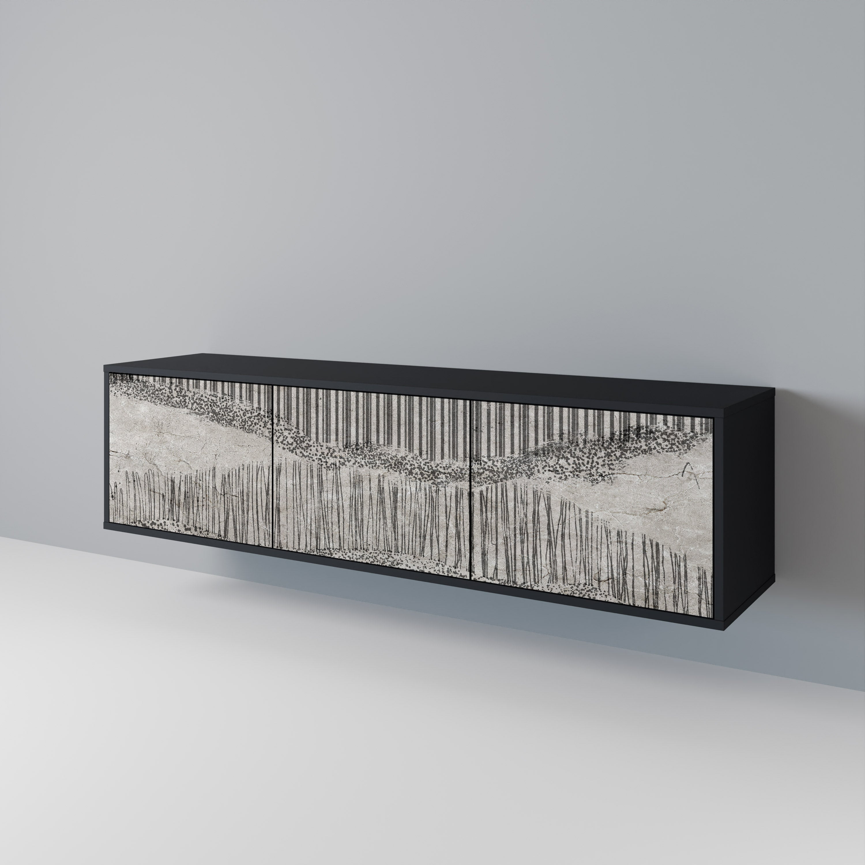 GRAIN LINES 3-Door TV Cabinet