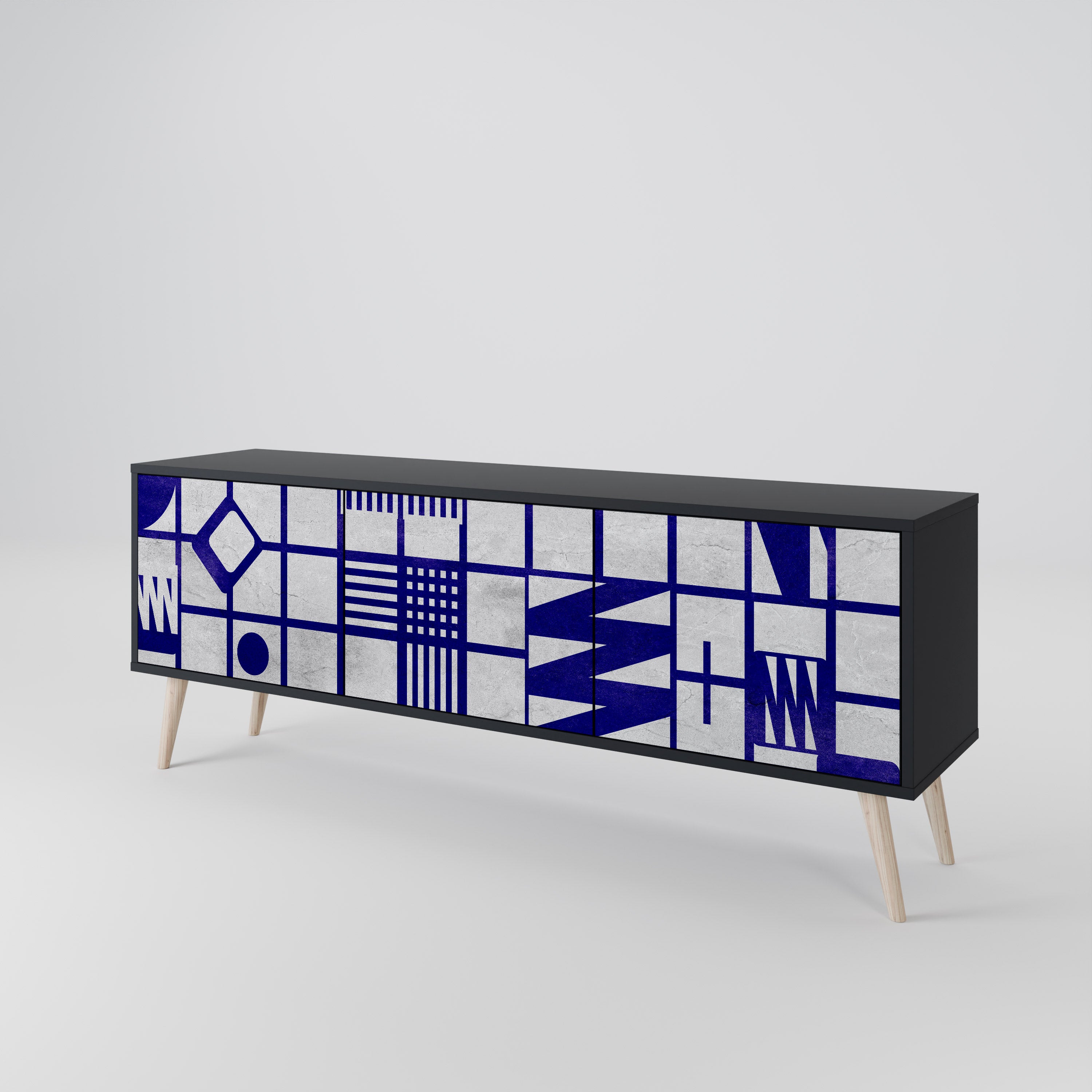THE RIGHT PLACES 3-Door TV Cabinet
