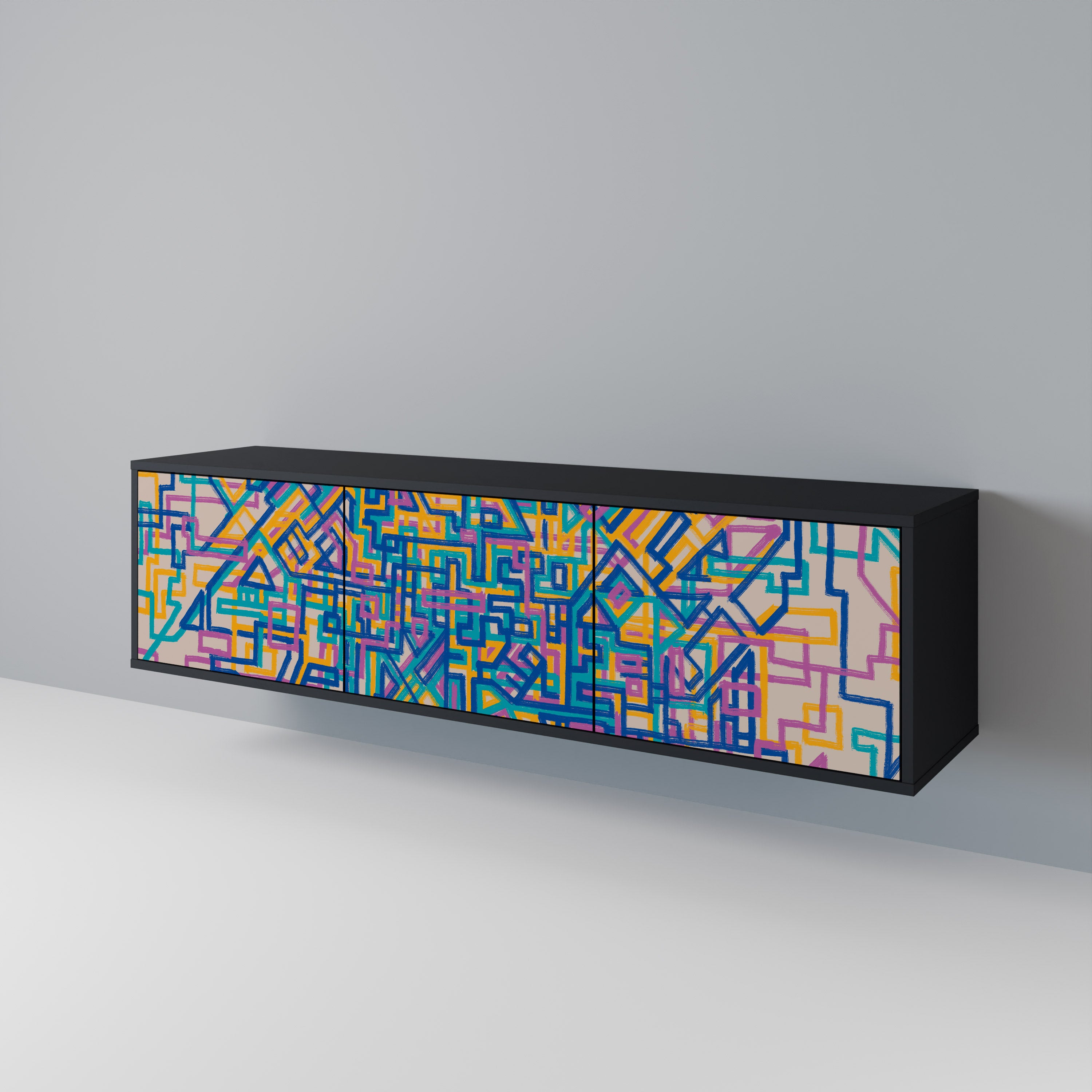 MEMORIES MAP 3-Door TV Cabinet