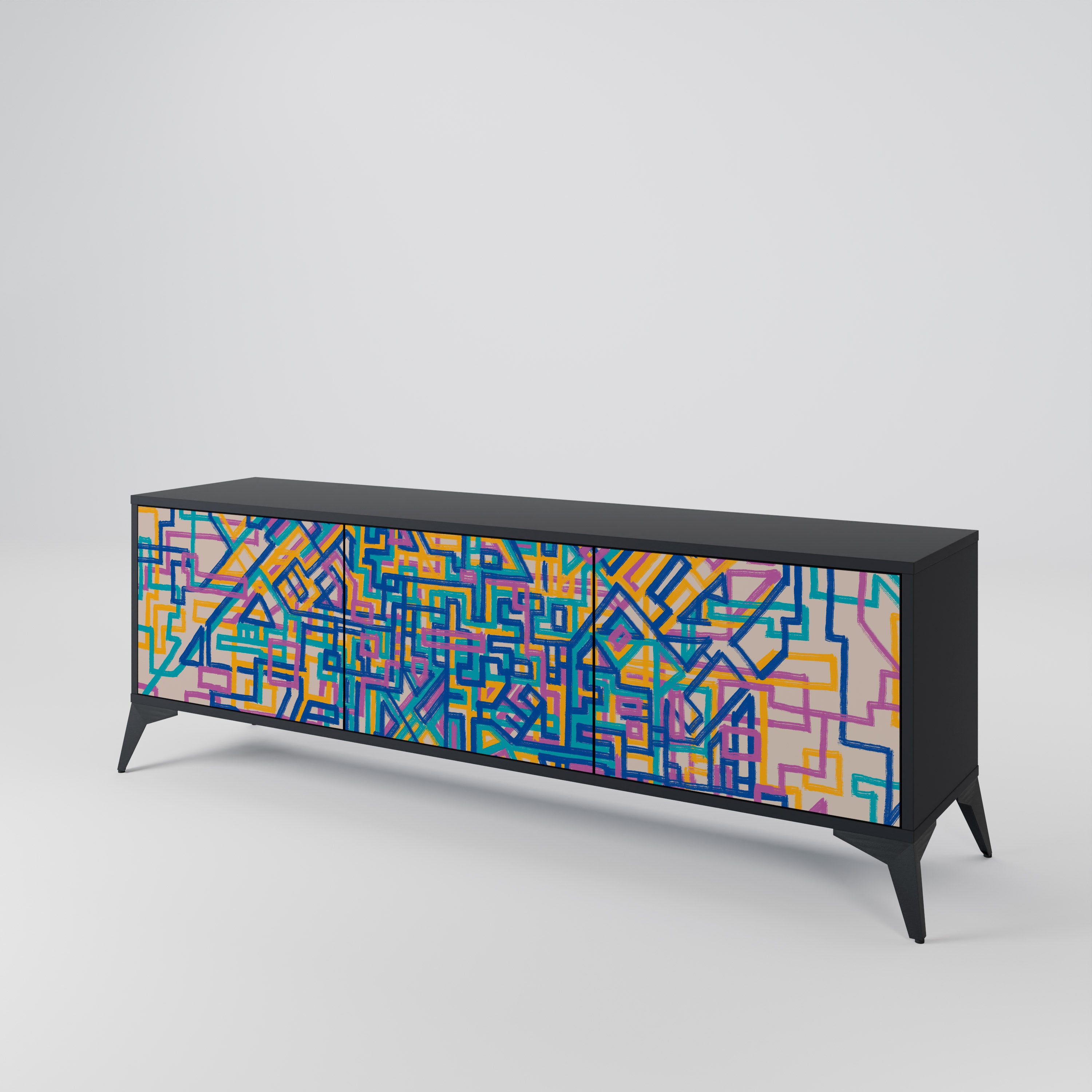 MEMORIES MAP 3-Door TV Cabinet