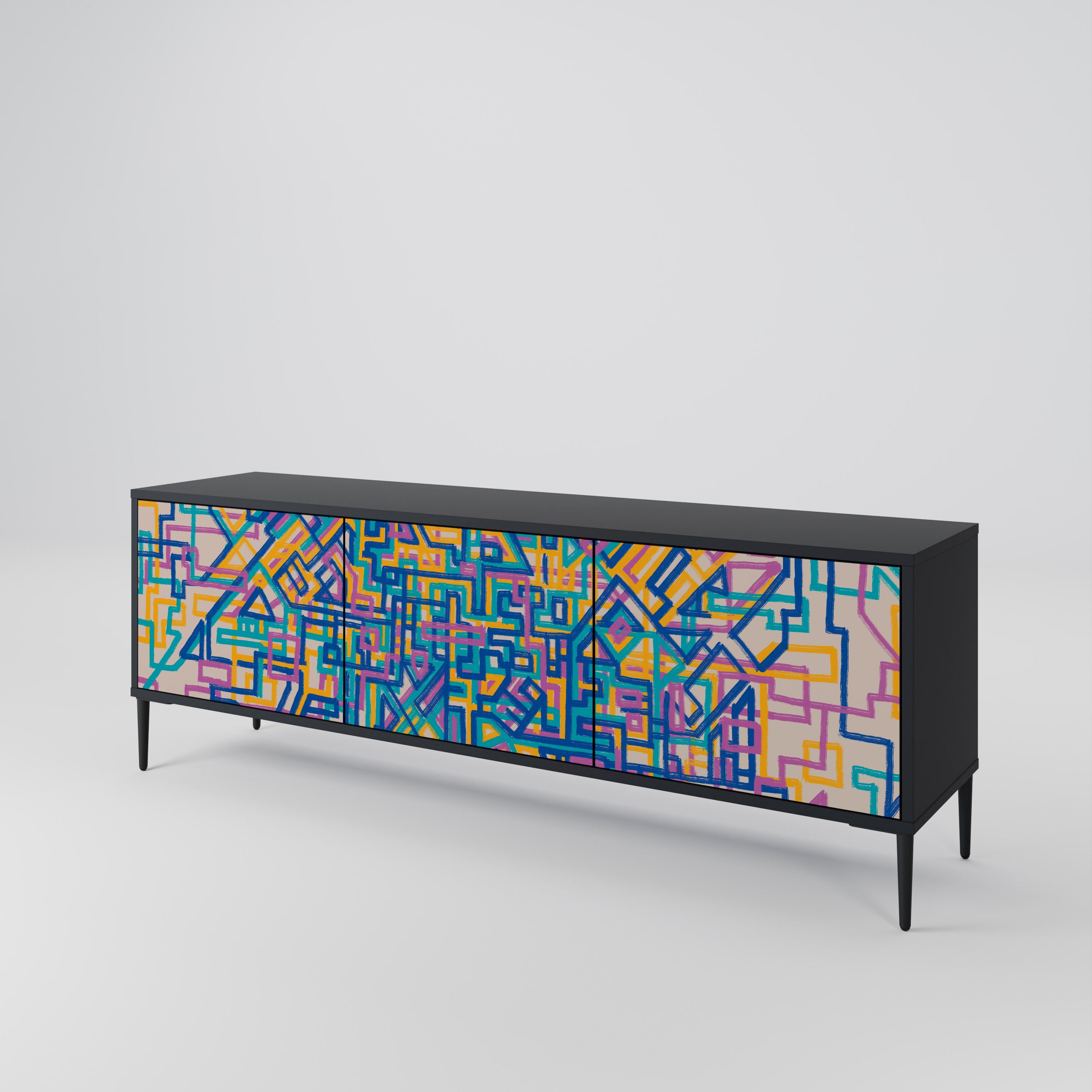 MEMORIES MAP 3-Door TV Cabinet