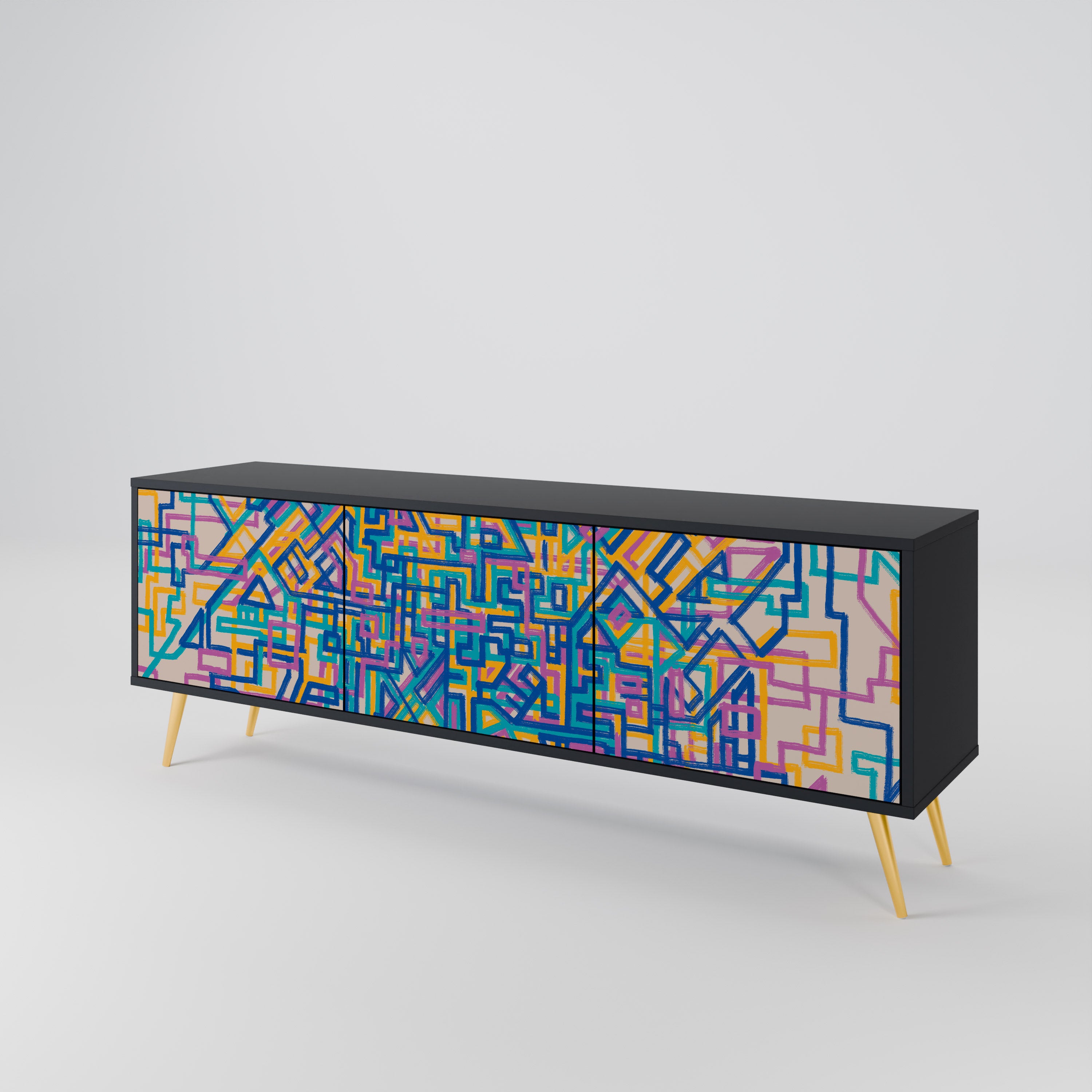 MEMORIES MAP 3-Door TV Cabinet