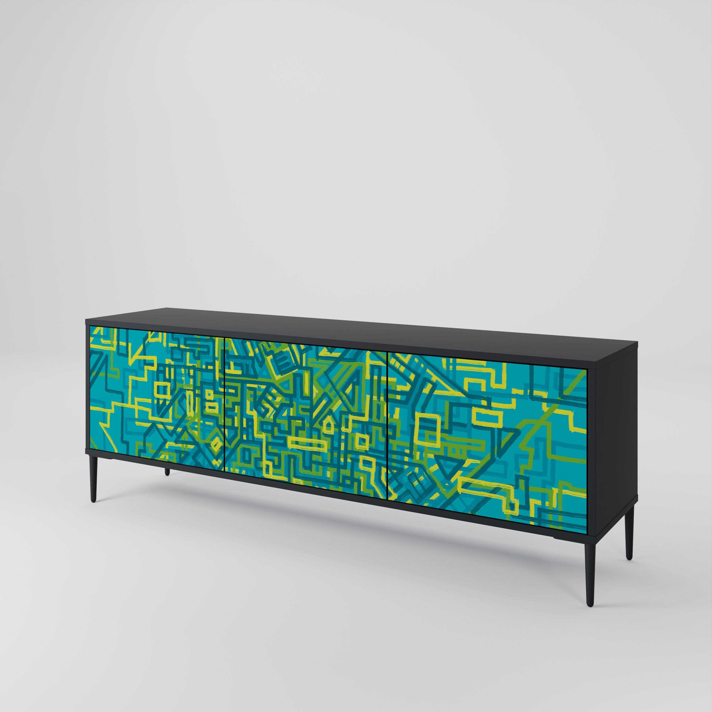 NOSTALGIC MEMORIES 3-Door TV Cabinet