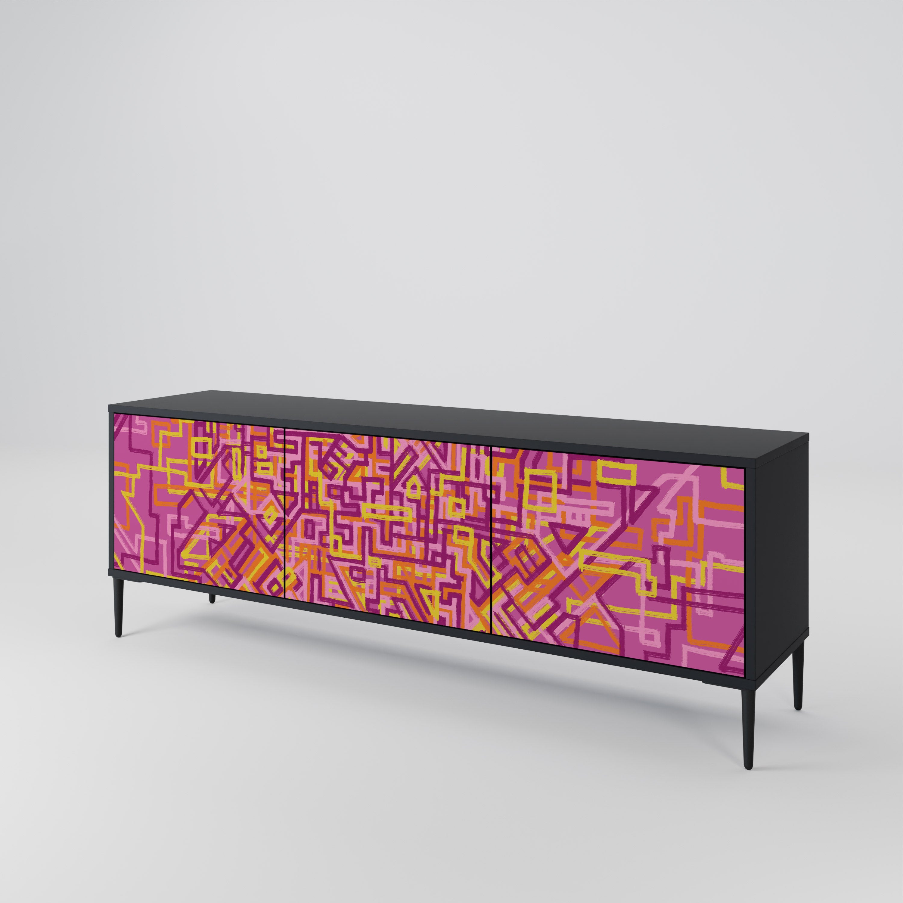 LOVELY MEMORIES 3-Door TV Cabinet