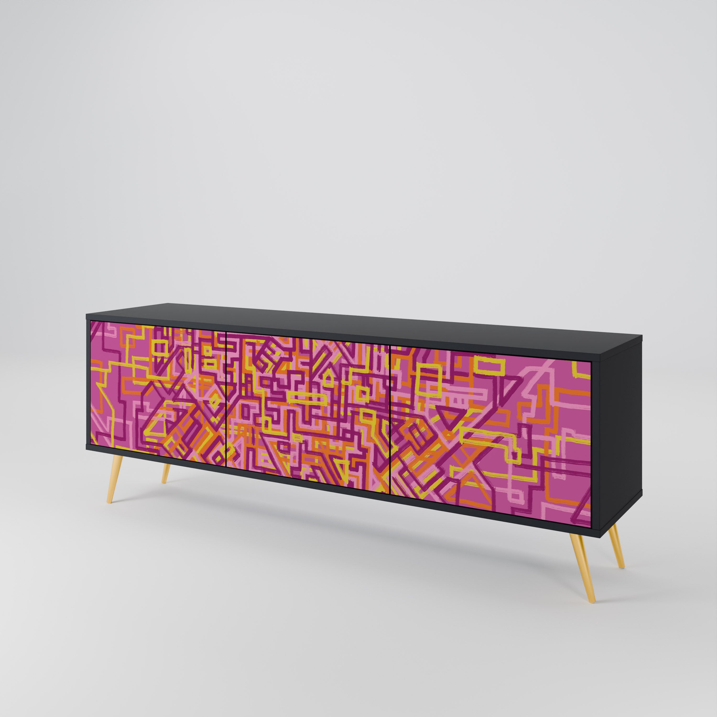 LOVELY MEMORIES 3-Door TV Cabinet