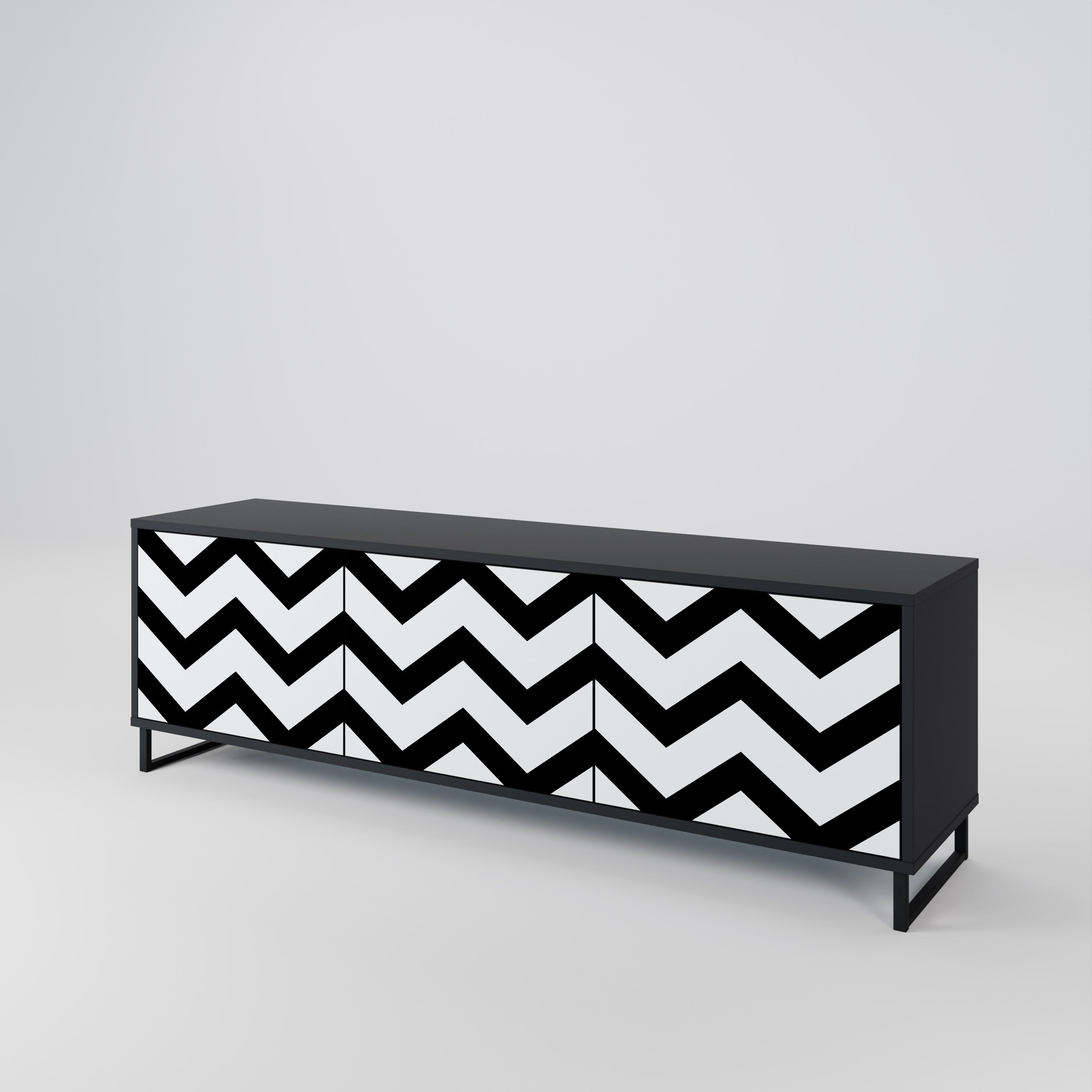 CLASSIC ZIG ZAG 3-Door TV Cabinet