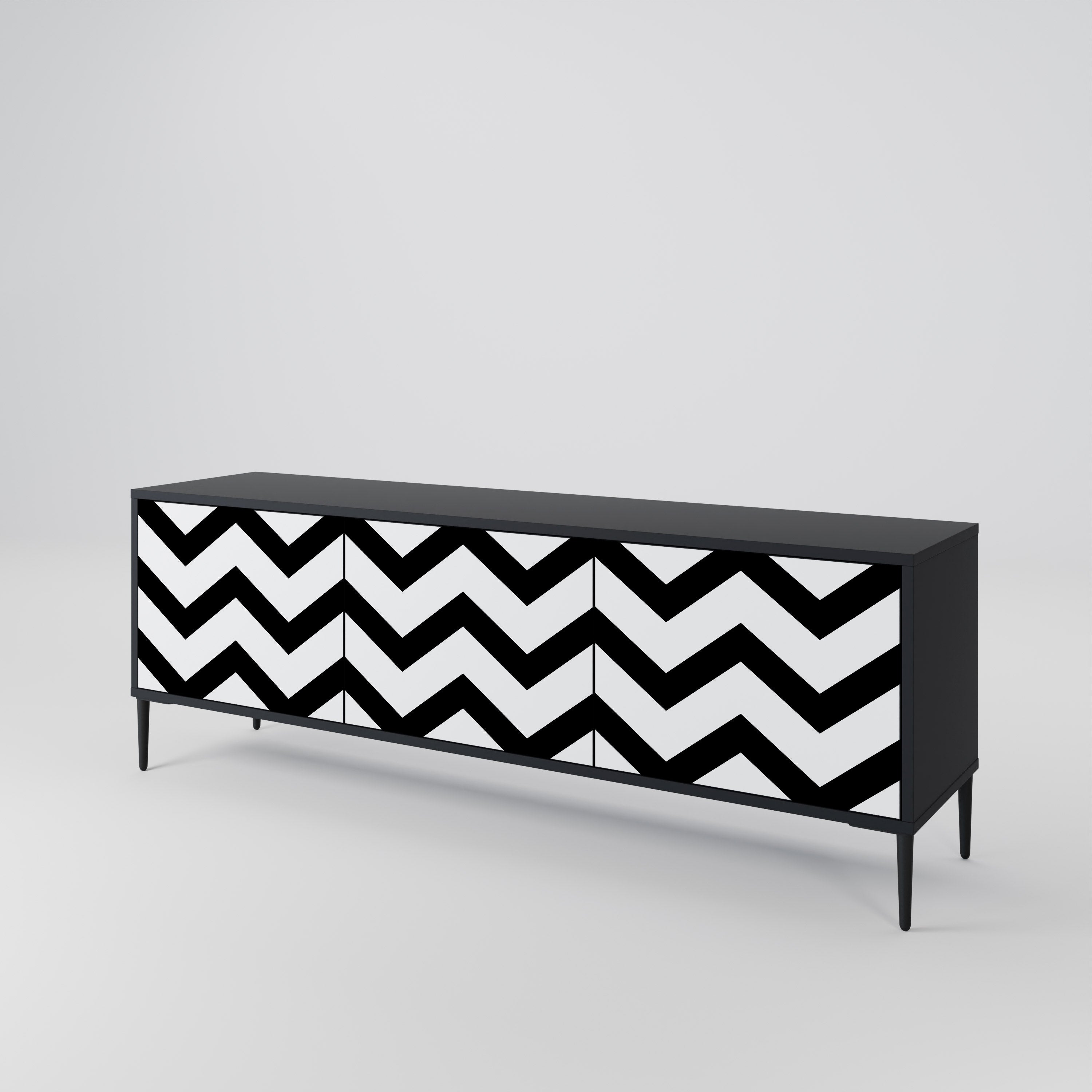 CLASSIC ZIG ZAG 3-Door TV Cabinet