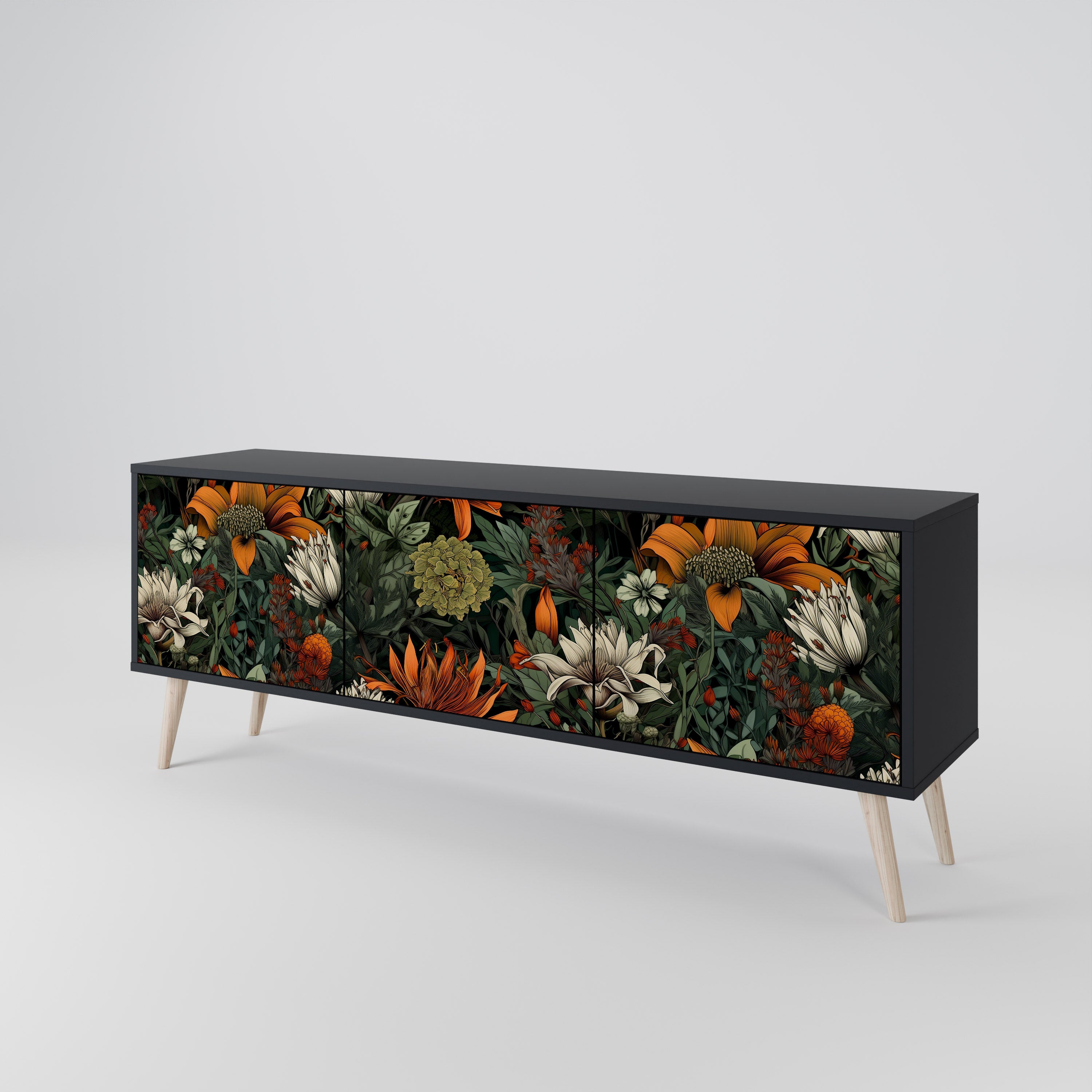 MIDNIGHT SPROUT 3-Door TV Cabinet