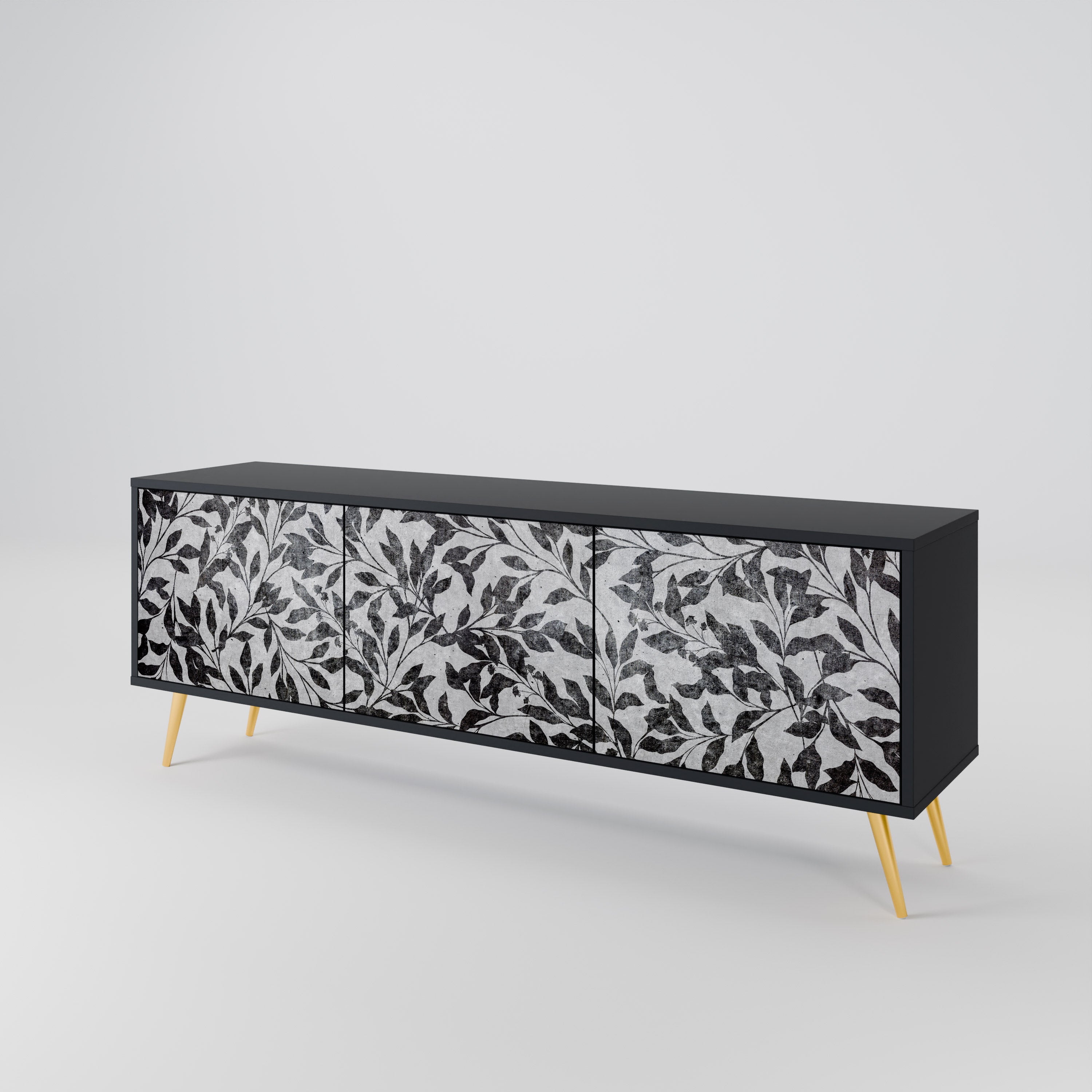 CHARCOAL SPROUT 3-Door TV Cabinet
