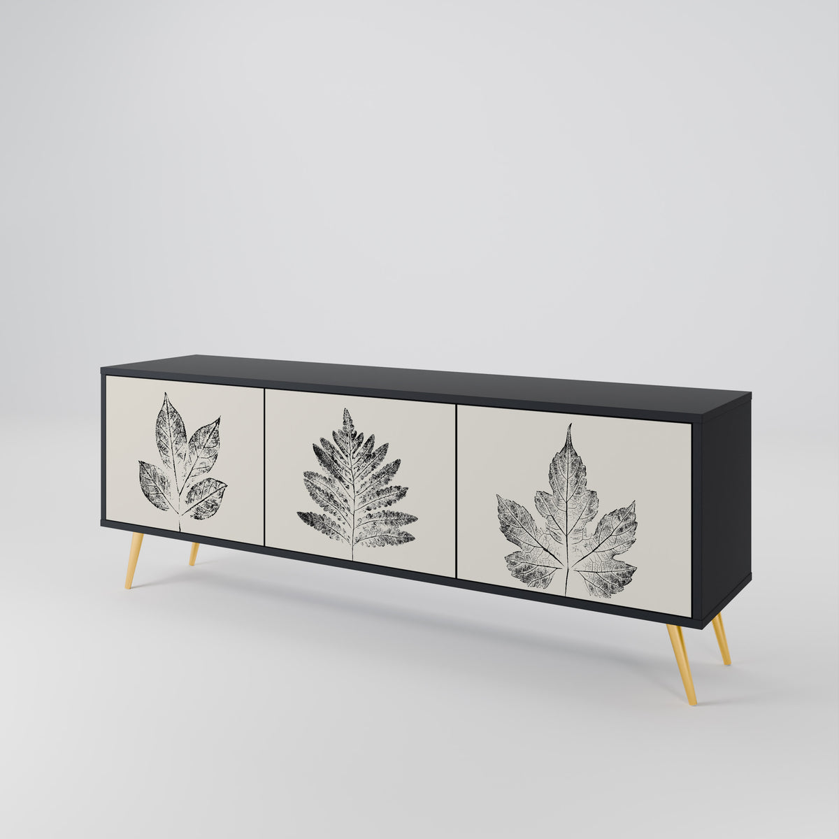 LEAFY STAMPS 3-Door TV Cabinet