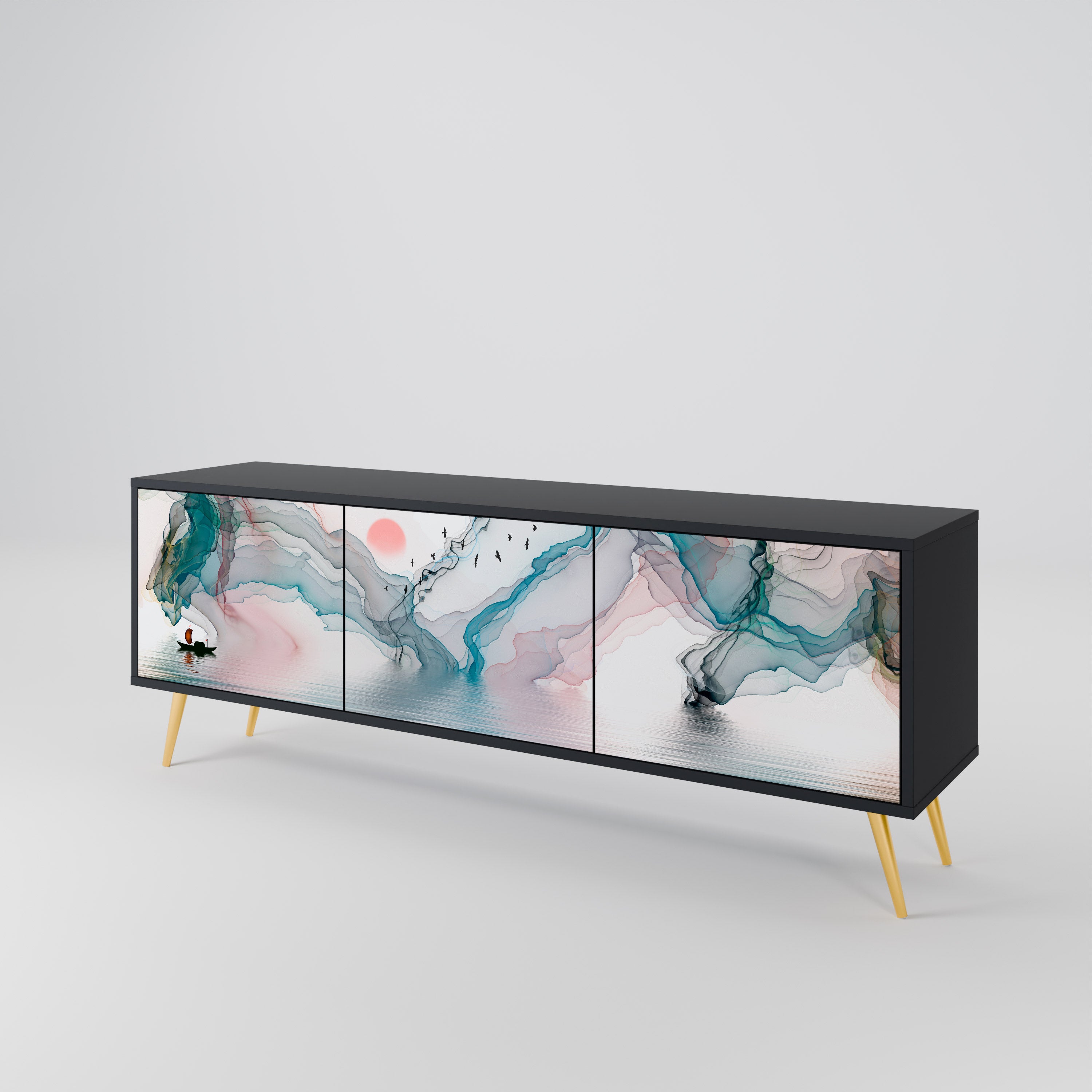 VELVET CROSSING 3-Door TV Cabinet
