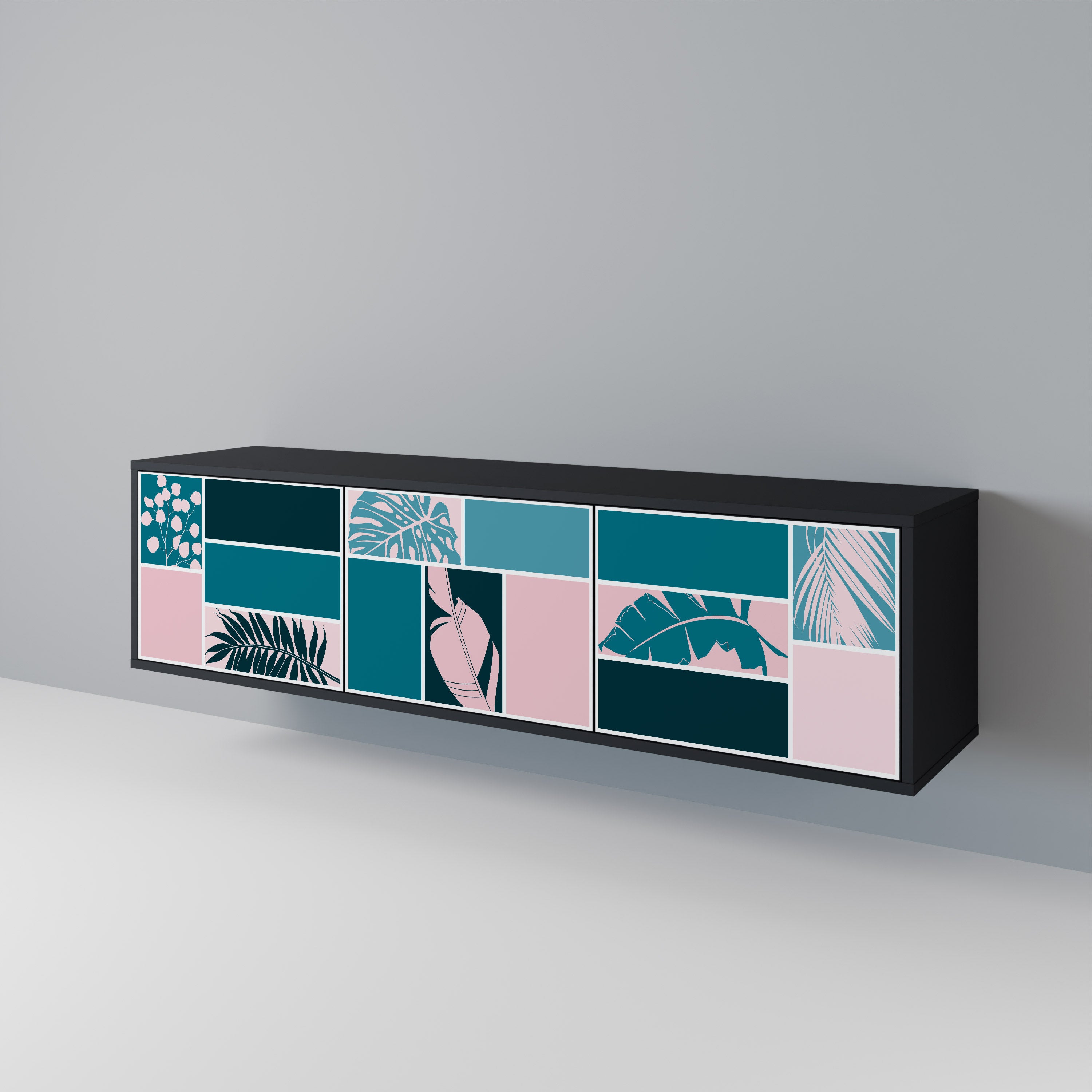 COMBINATION OF SHAPES 3-Door TV Cabinet