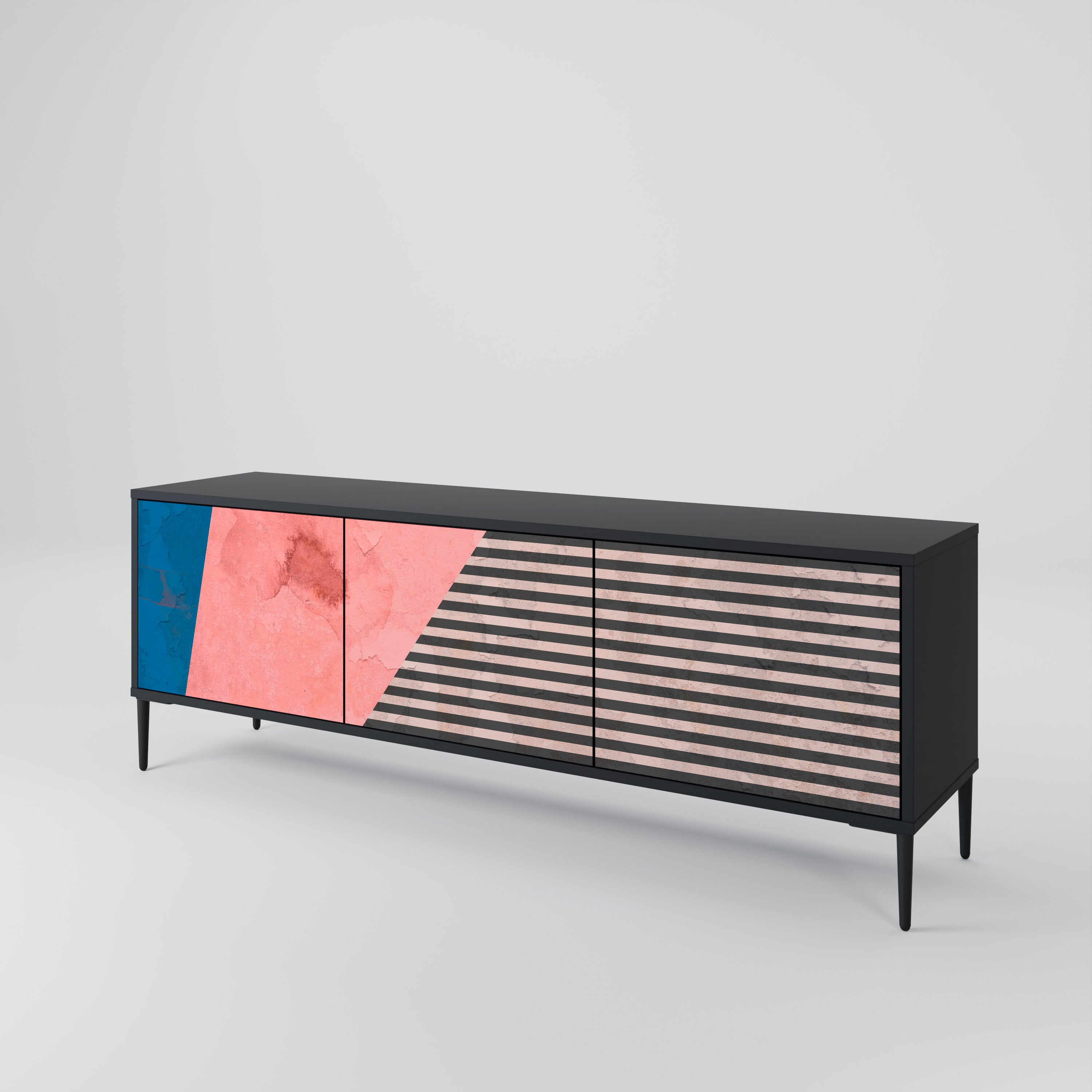 GLAMOROUS STRIPE Έπιπλο τηλεόρασης 3-θυρών