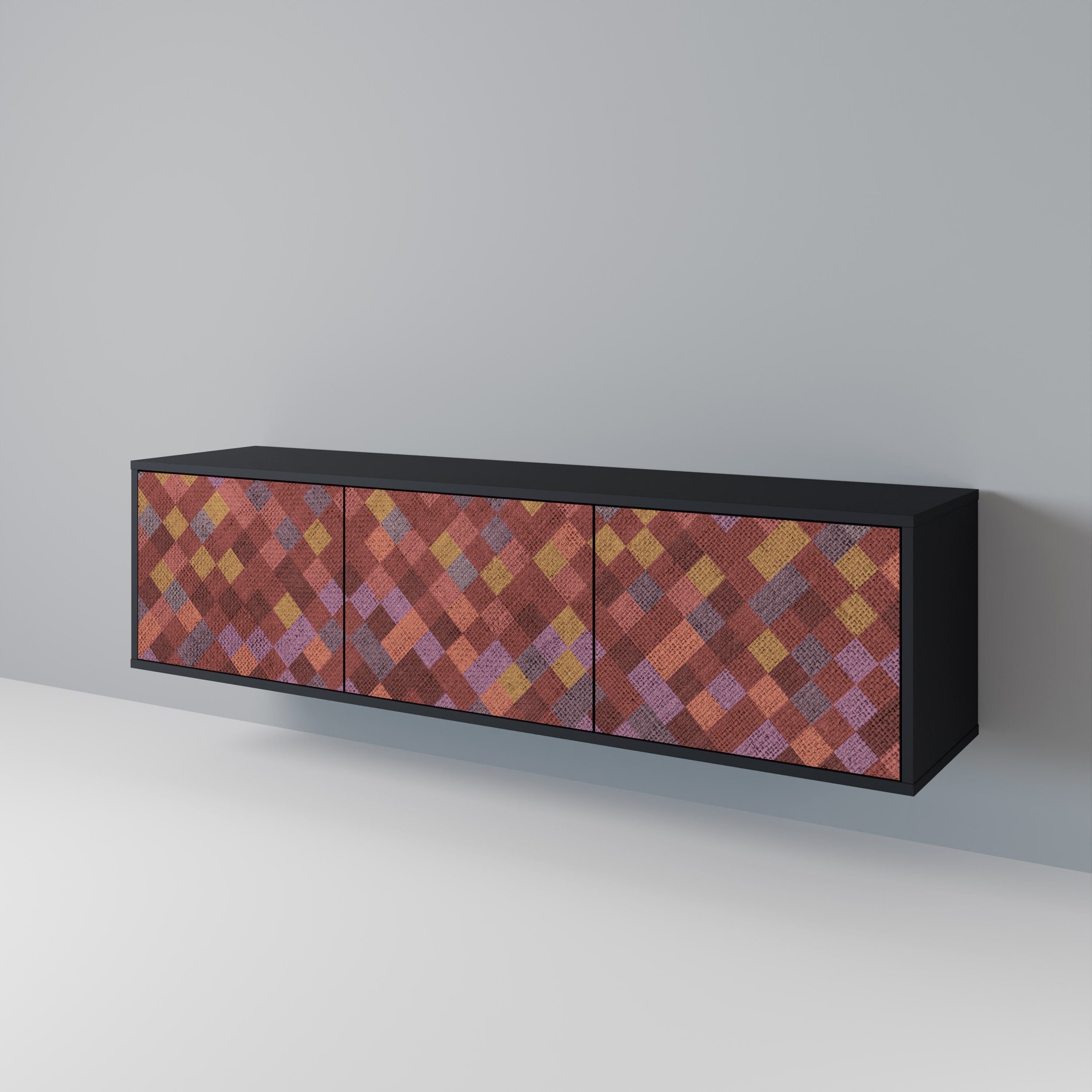 PAINTED SQUARES Έπιπλο τηλεόρασης 3-θυρών