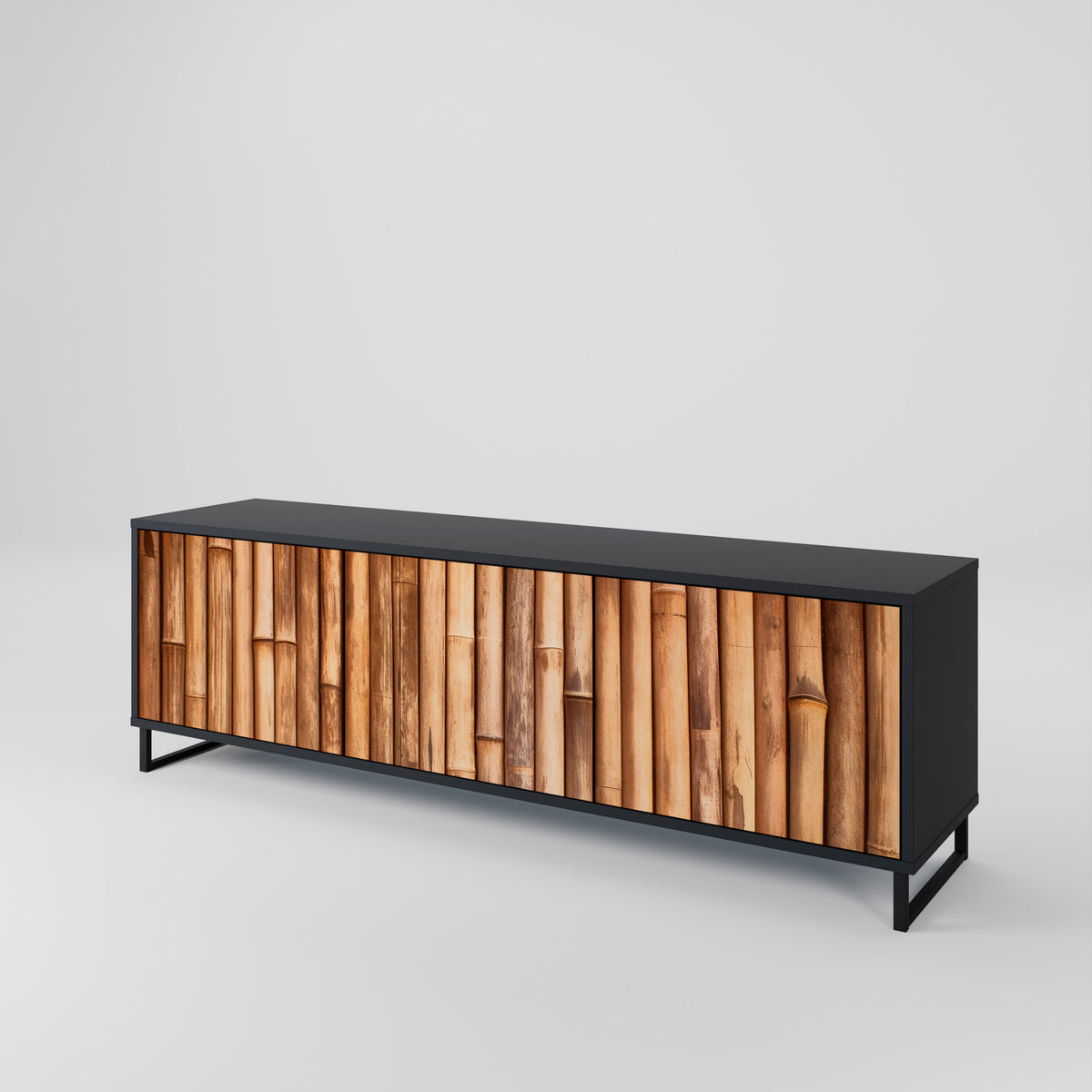 NATURAL WOOD Έπιπλο τηλεόρασης 3-θυρών