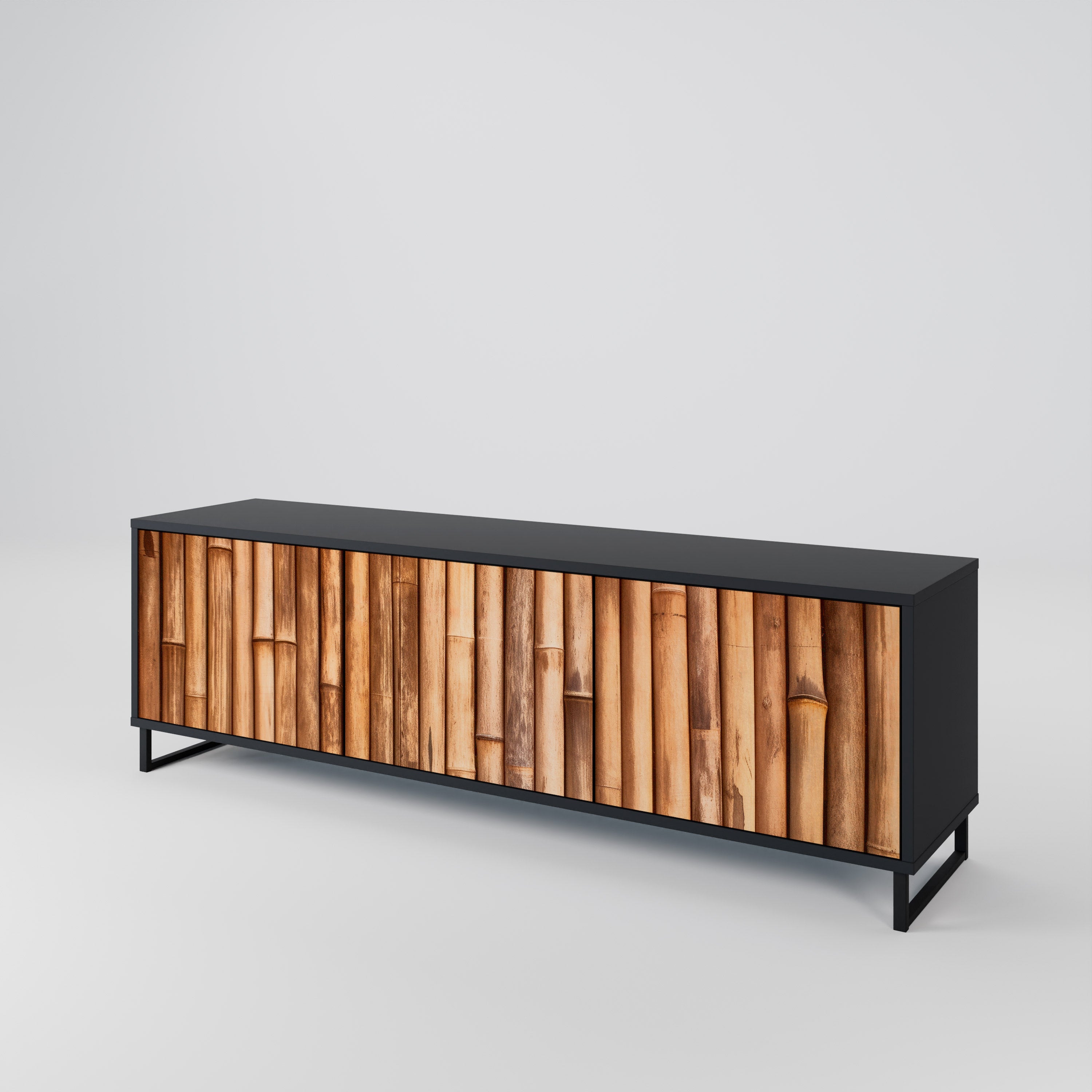 NATURAL WOOD Έπιπλο τηλεόρασης 3-θυρών