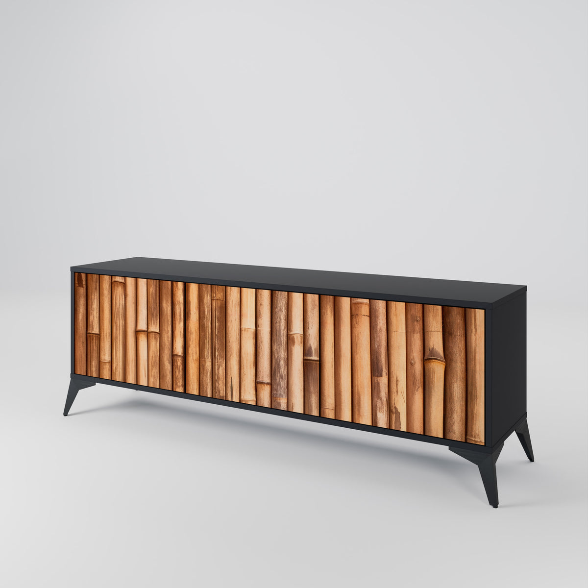 NATURAL WOOD Έπιπλο τηλεόρασης 3-θυρών