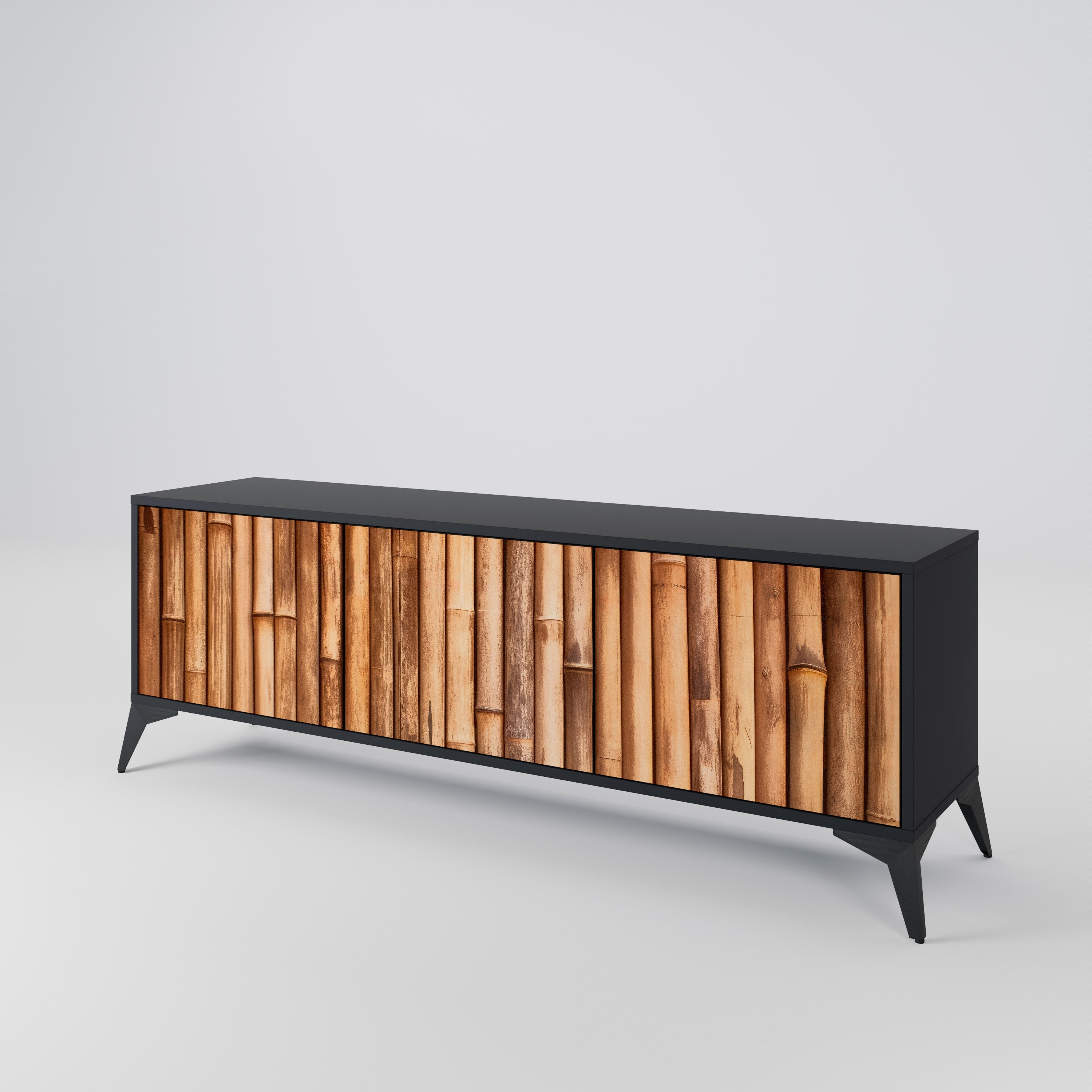 NATURAL WOOD Έπιπλο τηλεόρασης 3-θυρών