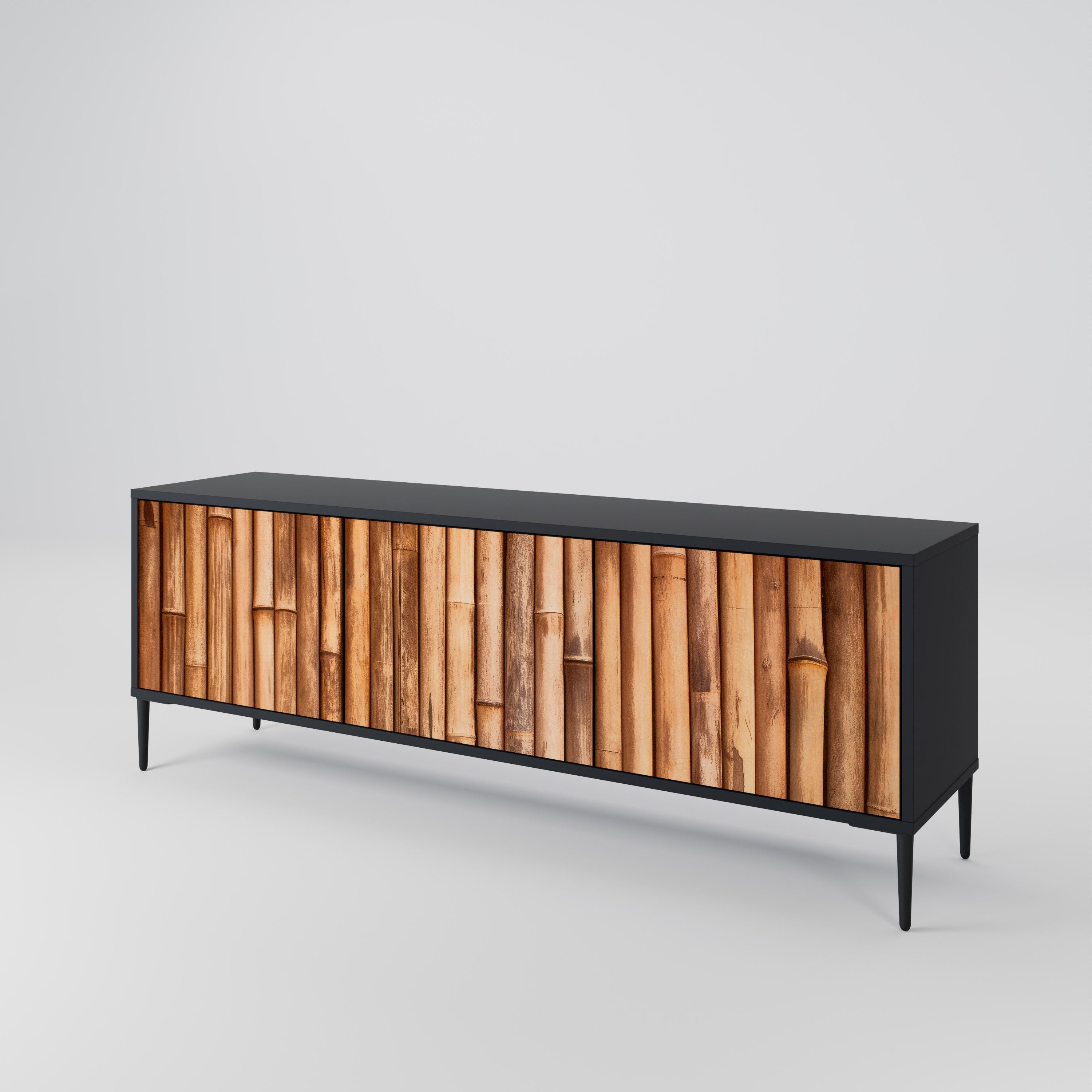 NATURAL WOOD Έπιπλο τηλεόρασης 3-θυρών
