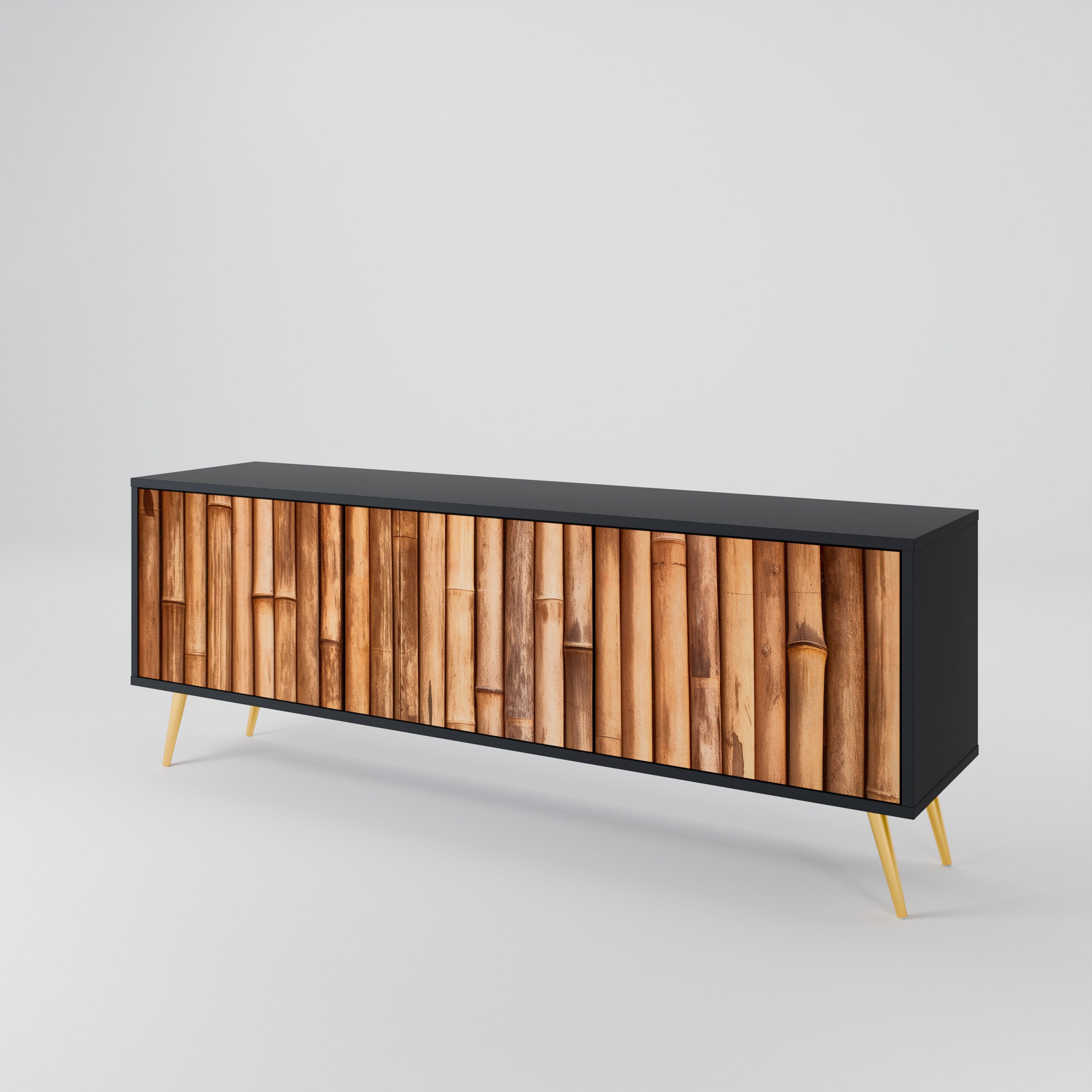 NATURAL WOOD Έπιπλο τηλεόρασης 3-θυρών