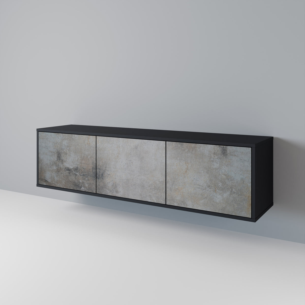 CONCRETE WALL Έπιπλο τηλεόρασης 3-θυρών