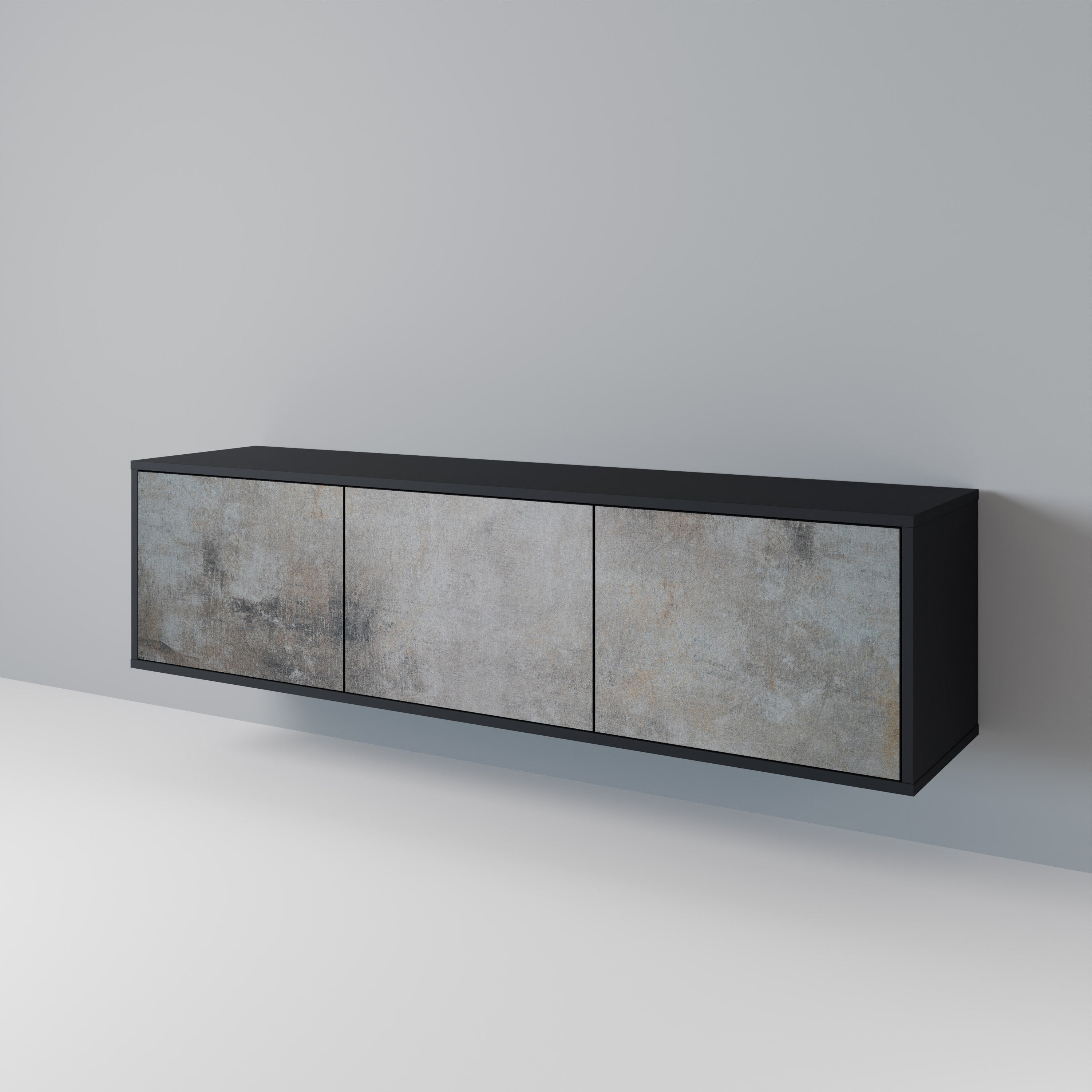 CONCRETE WALL Έπιπλο τηλεόρασης 3-θυρών