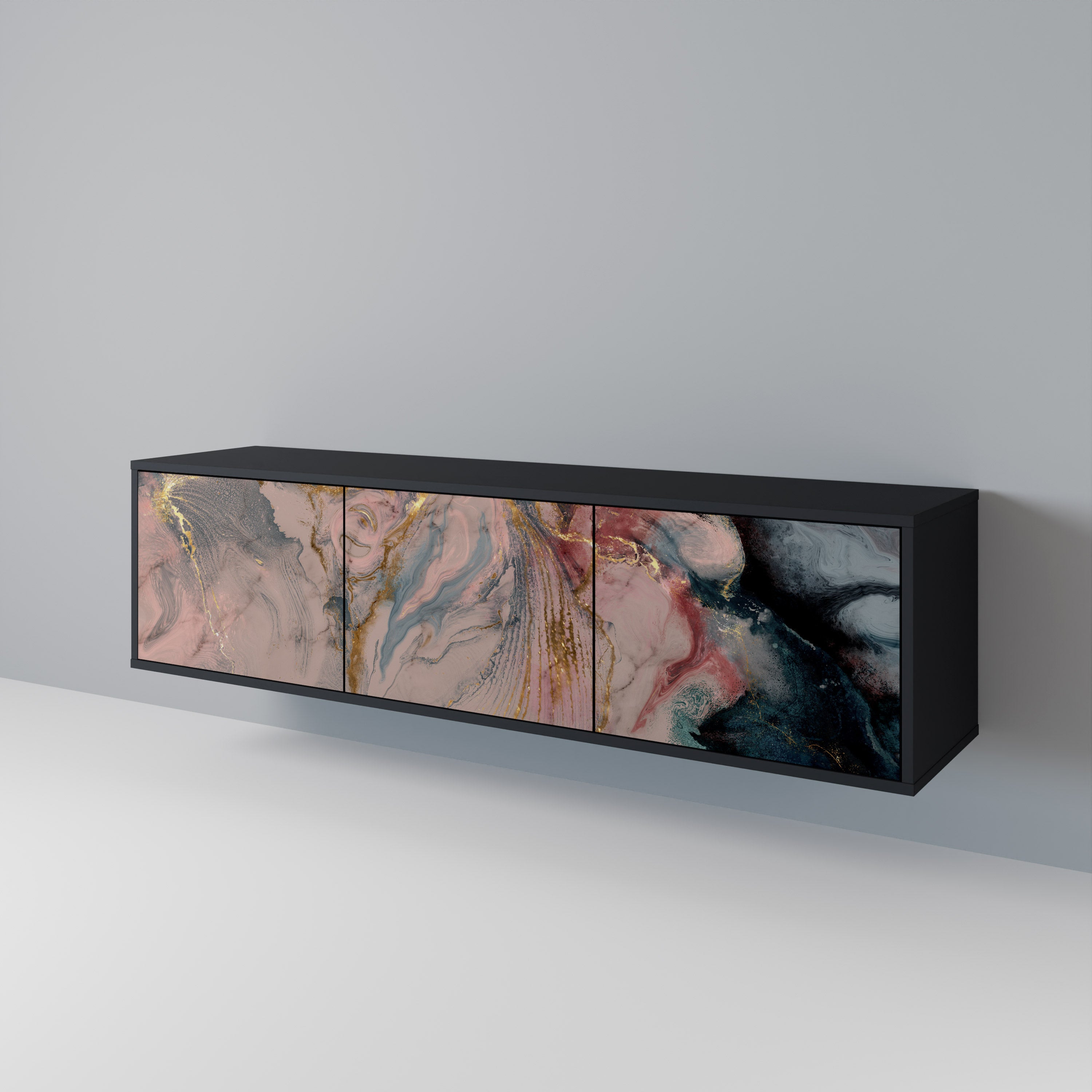 GILDED SWIRLS Έπιπλο τηλεόρασης 3-θυρών
